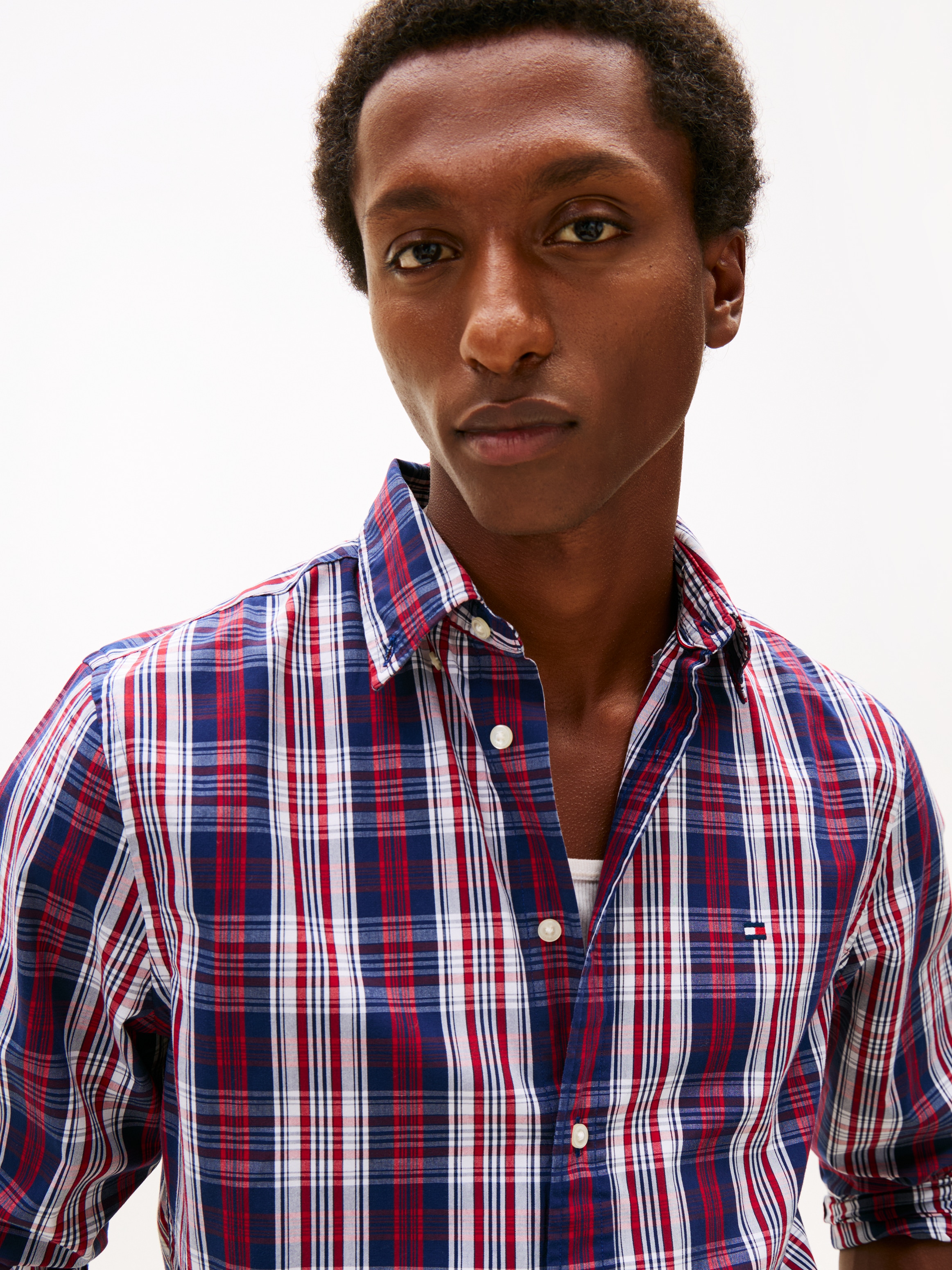 Tommy Hilfiger Langarmhemd »FLEX POPLIN MEDIUM CHECK«