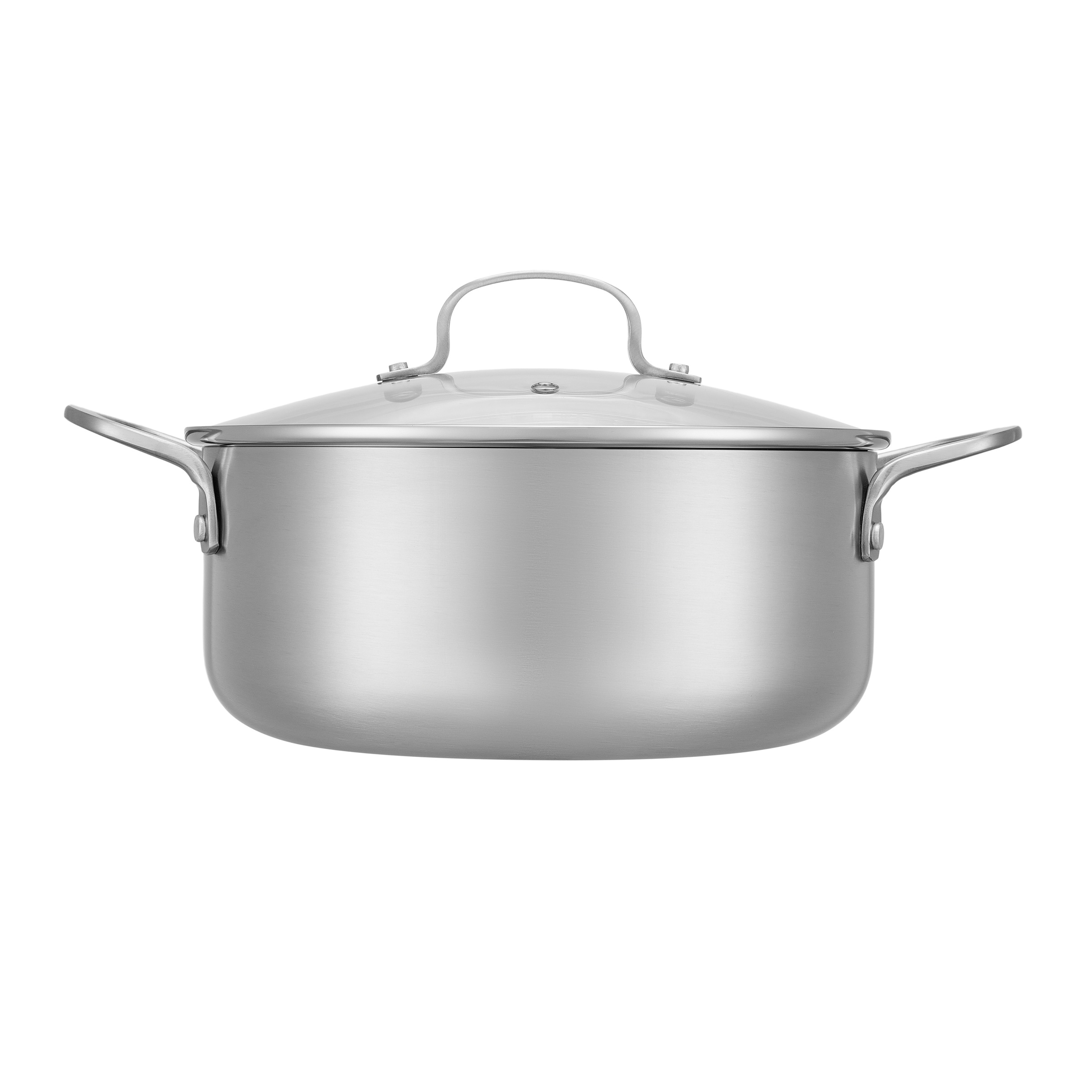 RESTO Kitchenware Kochtopf »CORVUS mit Glasdeckel, TRI-PLY- Aufbau – 3-lagige Konstruktion« 1 tlg. Aluminium | Edelstahl 18/10