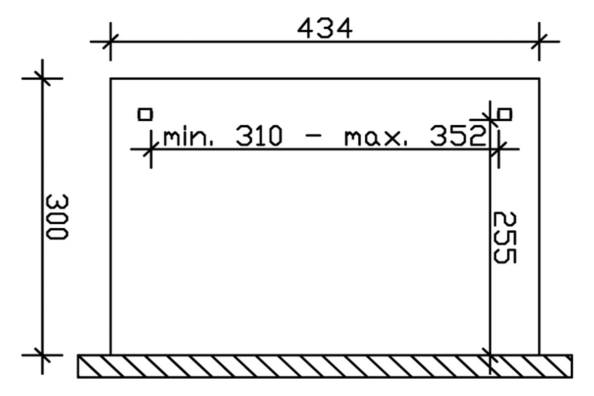 Skanholz Terrassendach »Ravenna«, 434 cm Breite, verschiedene Tiefen