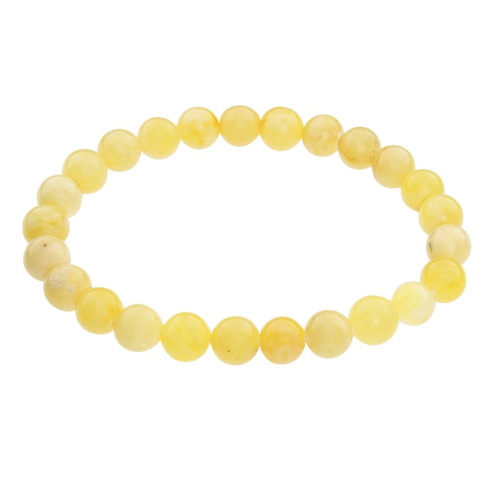 OSTSEE-SCHMUCK Damen Armband "- Kugel 8 mm - Bernstein -", Bernstein, gelb, Bernstein, Armbänder