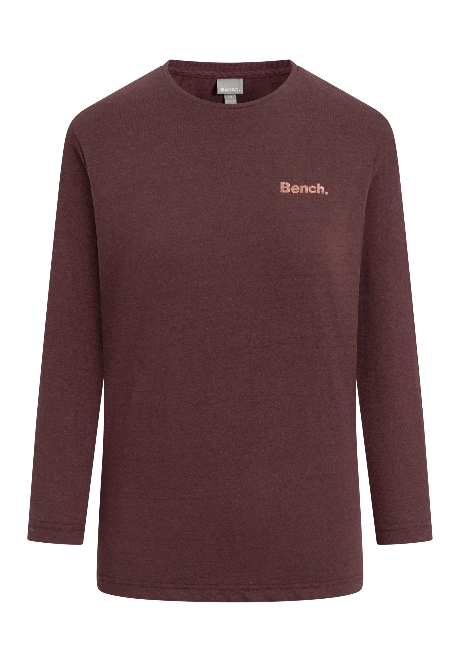 Bench. 3/4-Arm-Shirt »ROMILEY«, tailliertes Basic mit 3/4 Arm und Logoprint im Metallic-Holo Stil