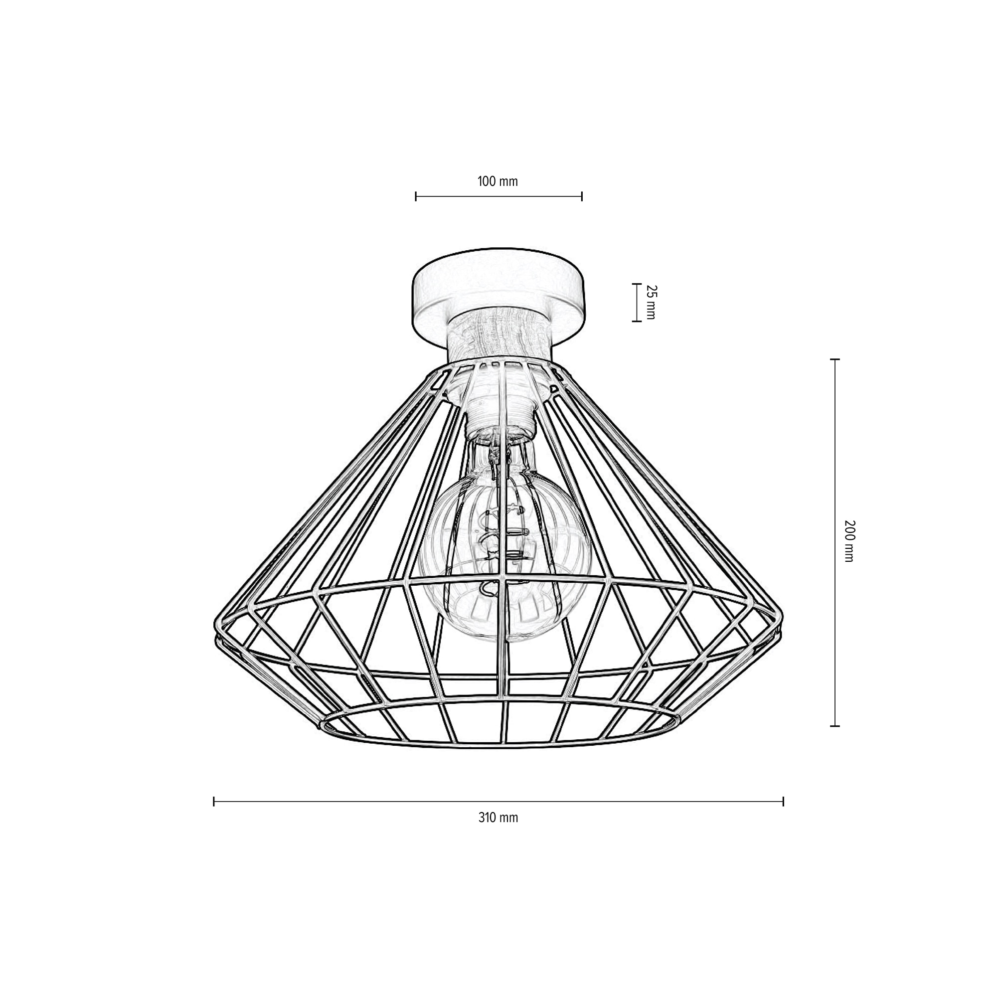 SPOT Light und Deckenleuchte aus BAUR 1 »GUNNAR«, flammig-flammig, | Eichenholz Moderne Metall Käfig-Optik