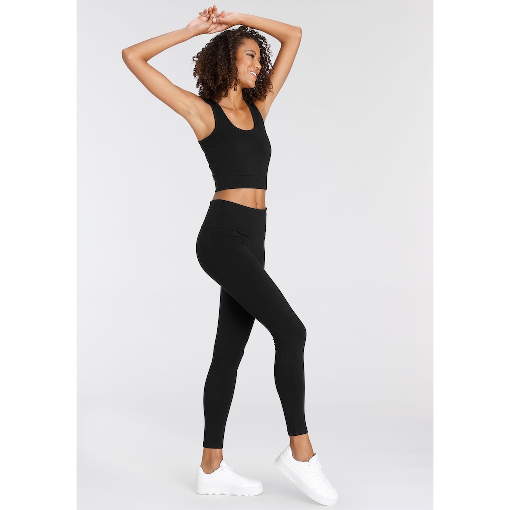 LASCANA Leggings, mit breitem Bündchen