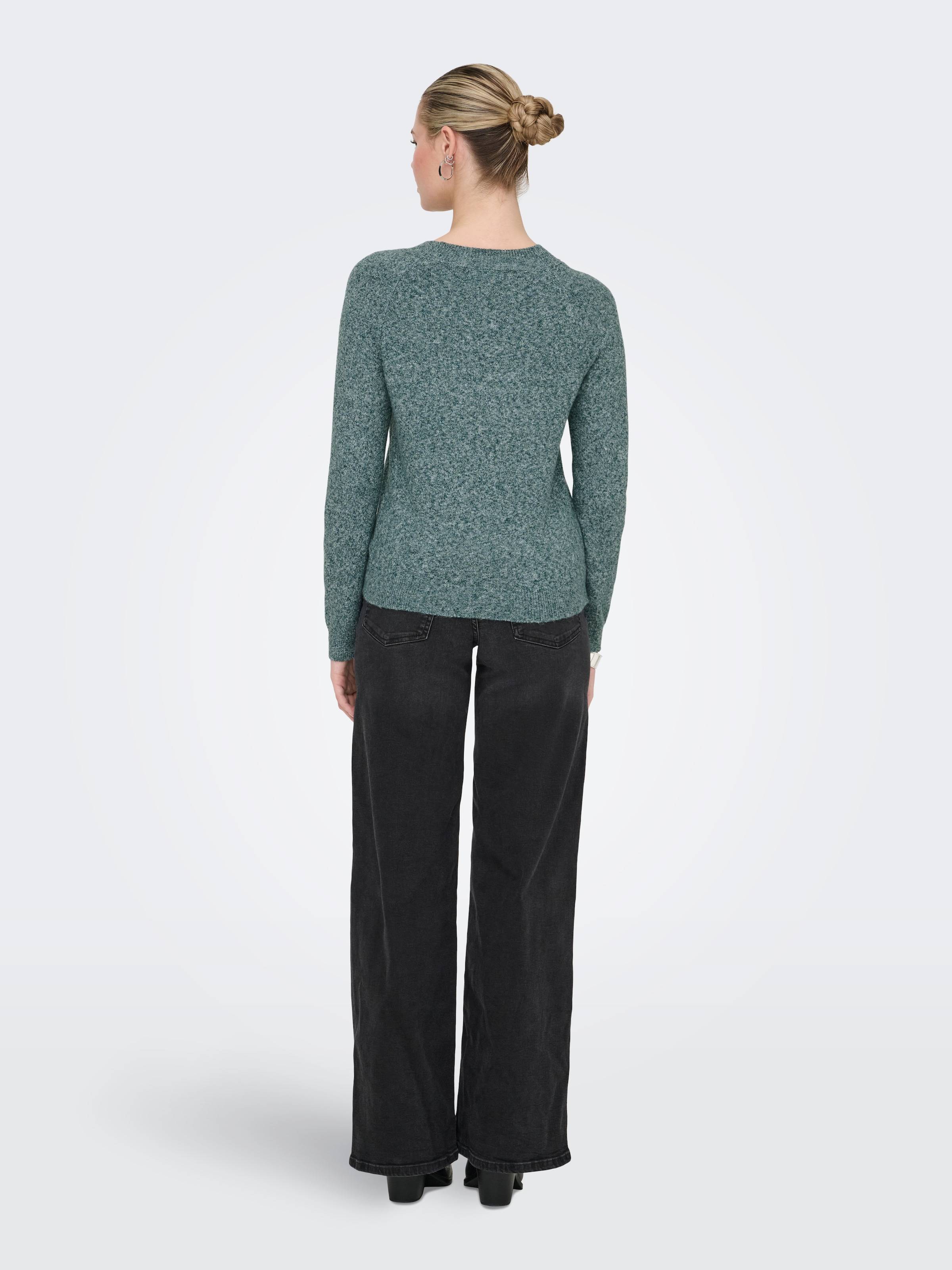 ONLY Rundhalspullover »ONLRICA LIFE L/S PULLOVER  KNT NOOS« Materialmix, regular fit