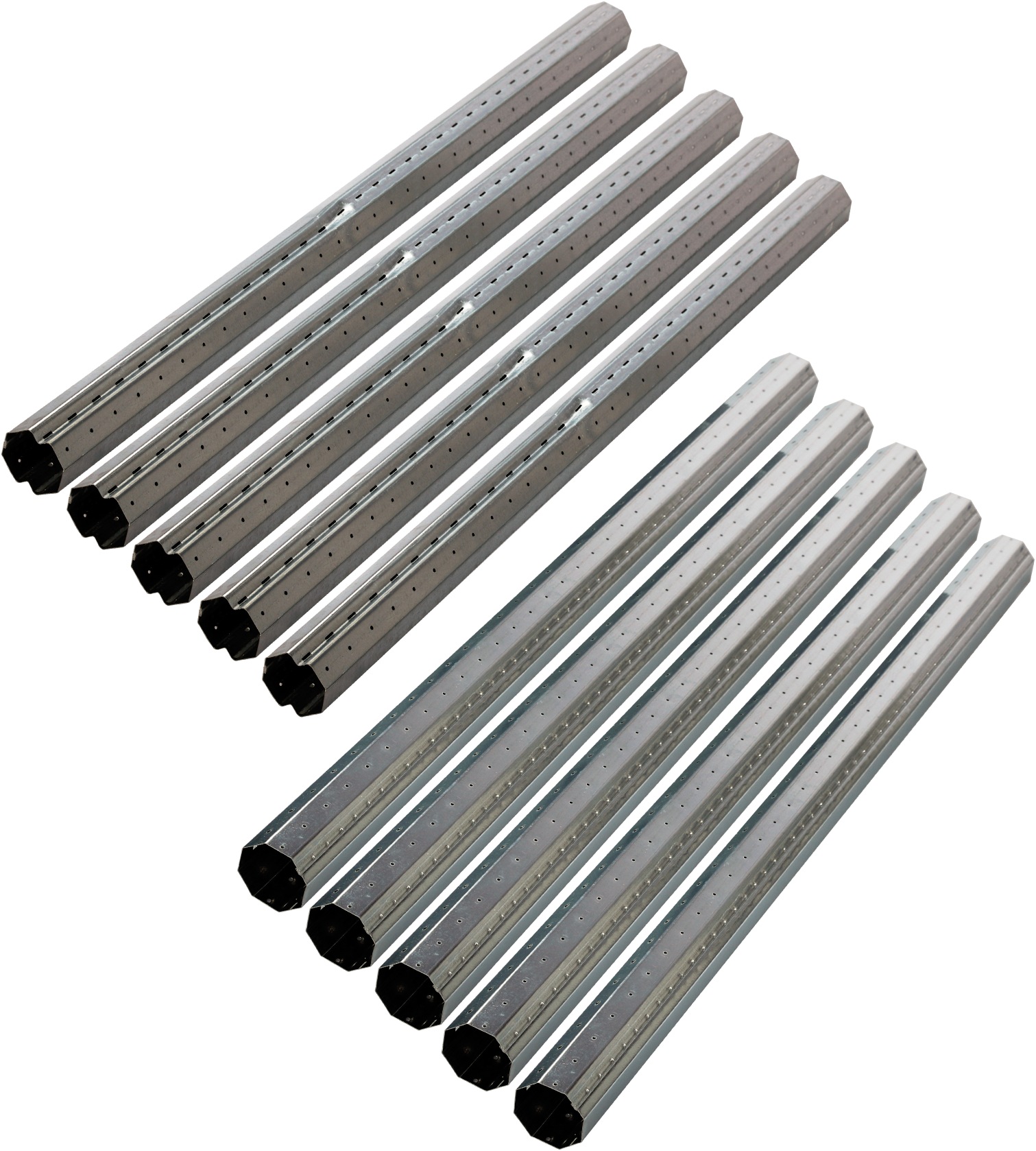 SCHELLENBERG Achtkantwelle "zum Aufwickeln eines Rollladens, Durchmesser 40 mm oder 60 mm", 130cm, 5 Stk., silber, Rollladenwellen, Rollladenwelle