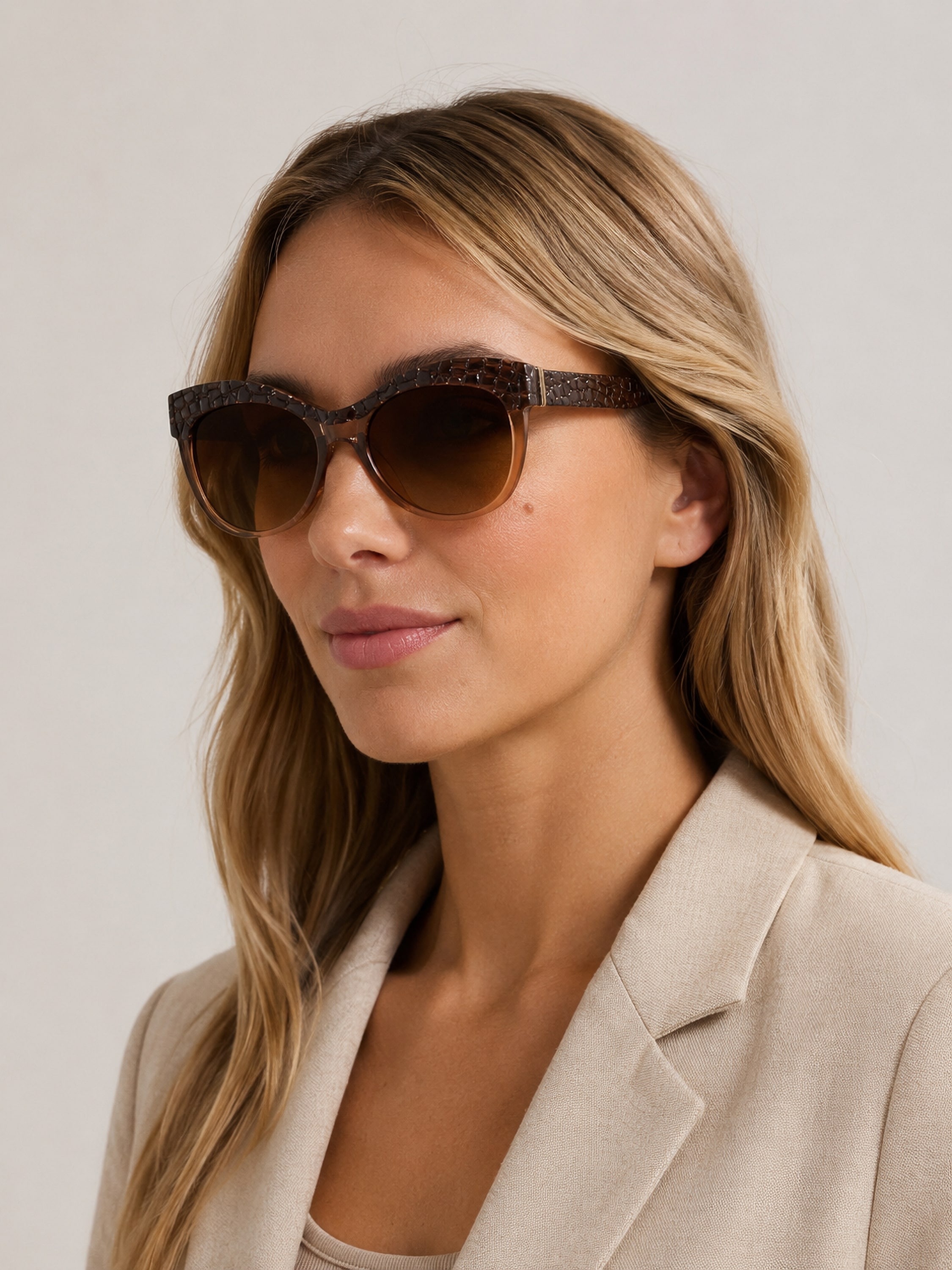 COLLEZIONE ALESSANDRO Sonnenbrille »Kroko« mit Krokobesatz