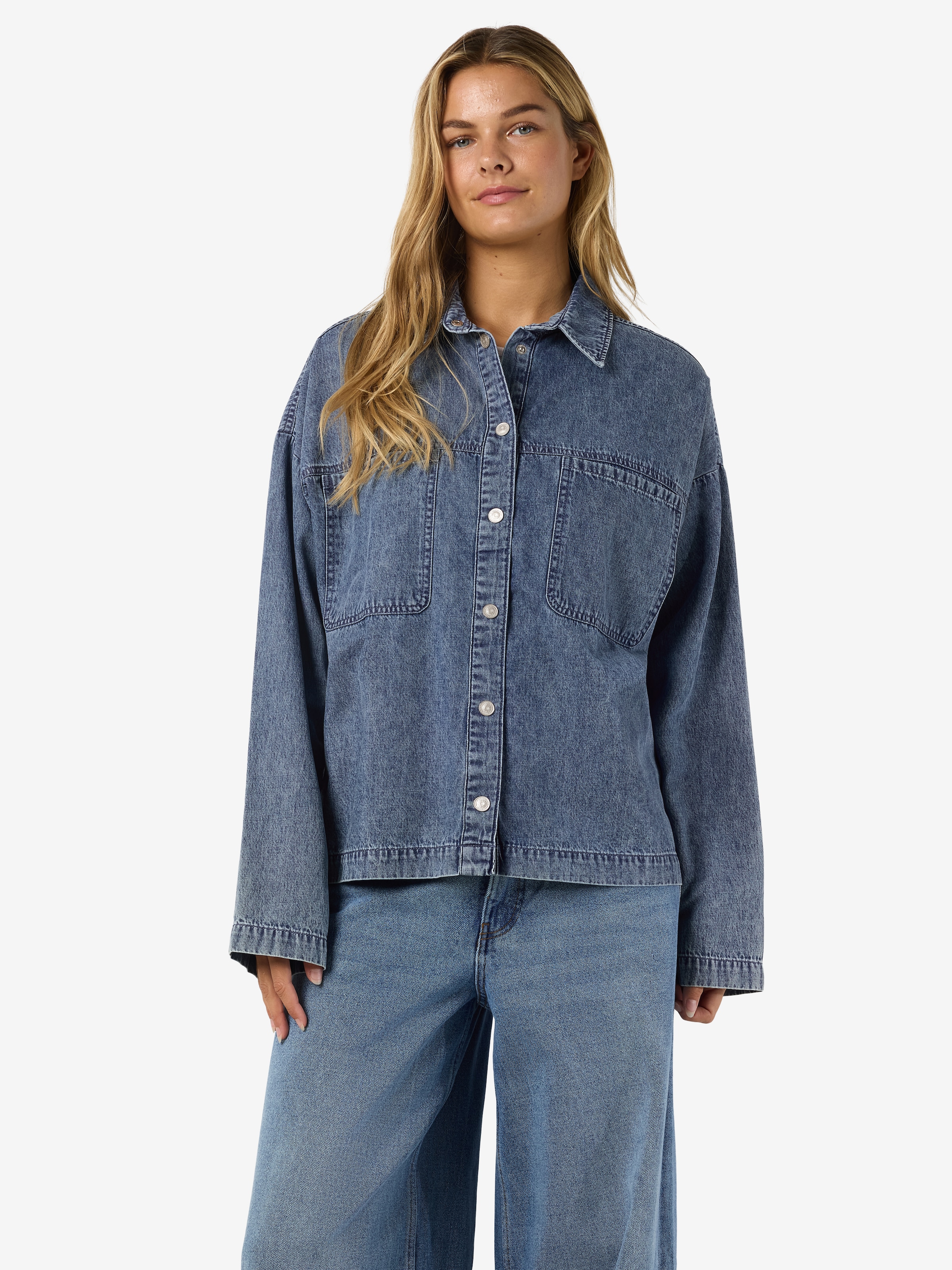 Noisy may Jeansbluse "NMENZA L/S OVERSIZE SHIRT MG004MB NOOS" günstig online kaufen
