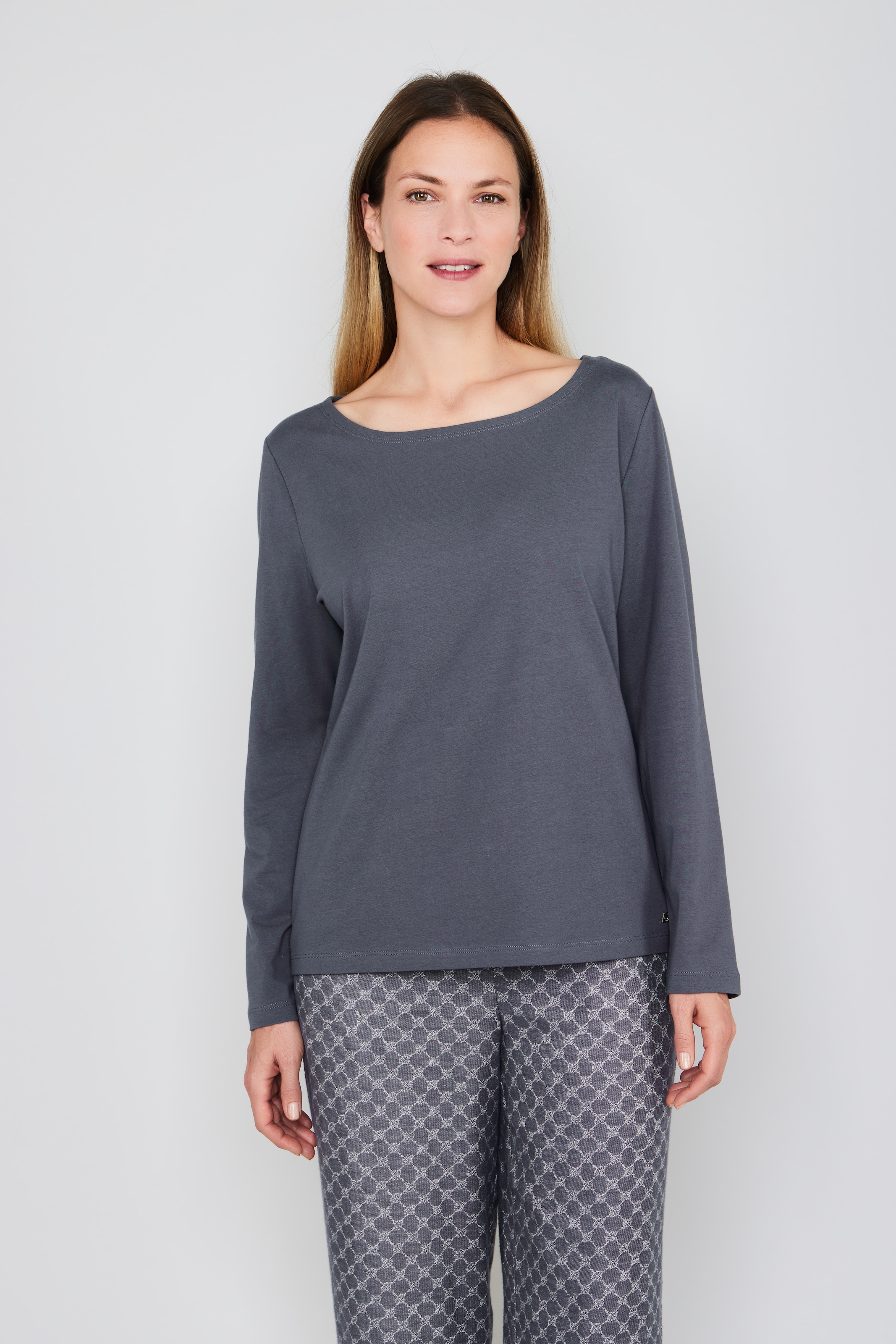 JOOP Pyjamaoberteil "Relax" Langarm, Cotton-Mix, Rundhalsausschnitt günstig online kaufen