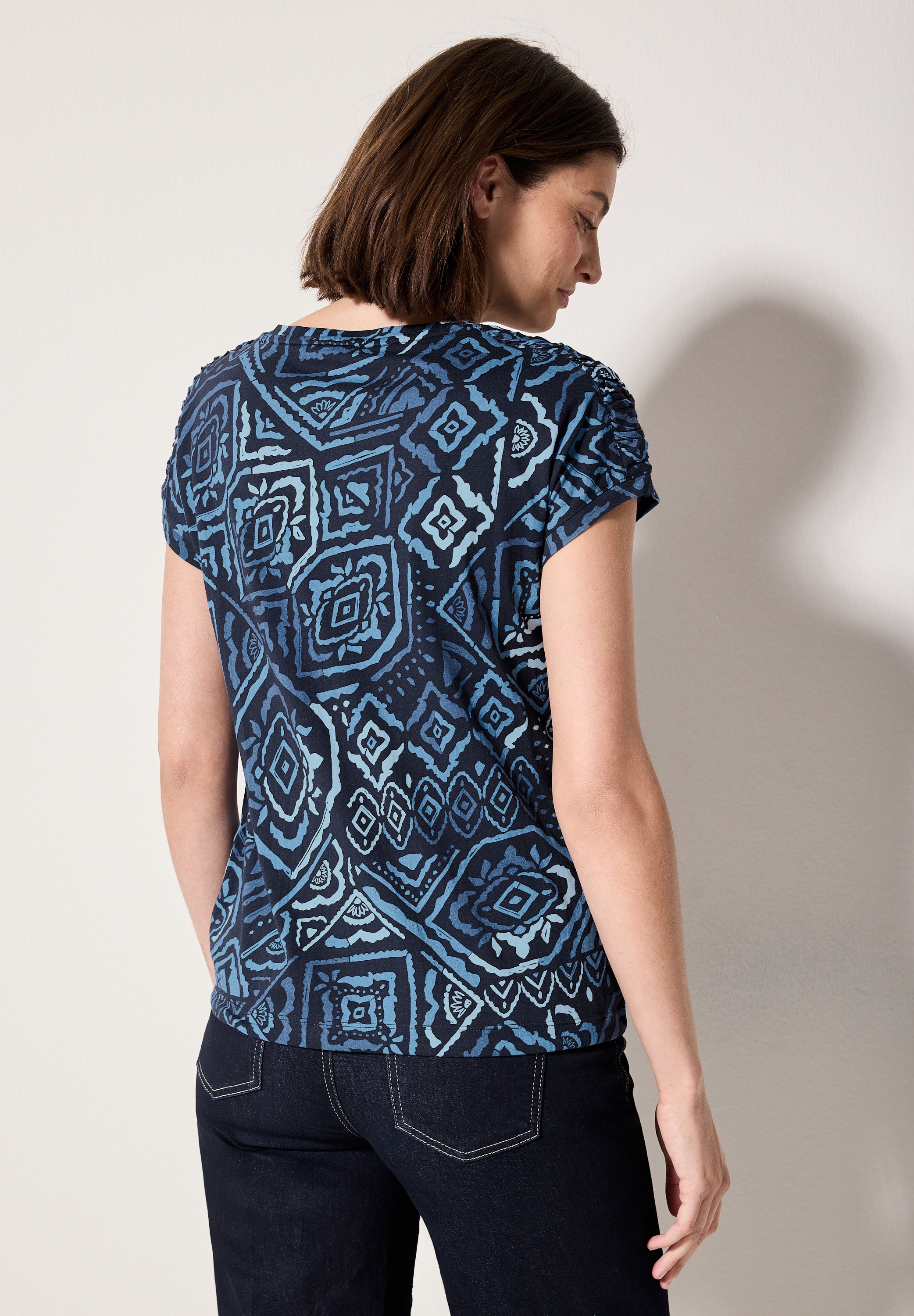 Cecil Print-Shirt, mit Tunnelzug am Saum