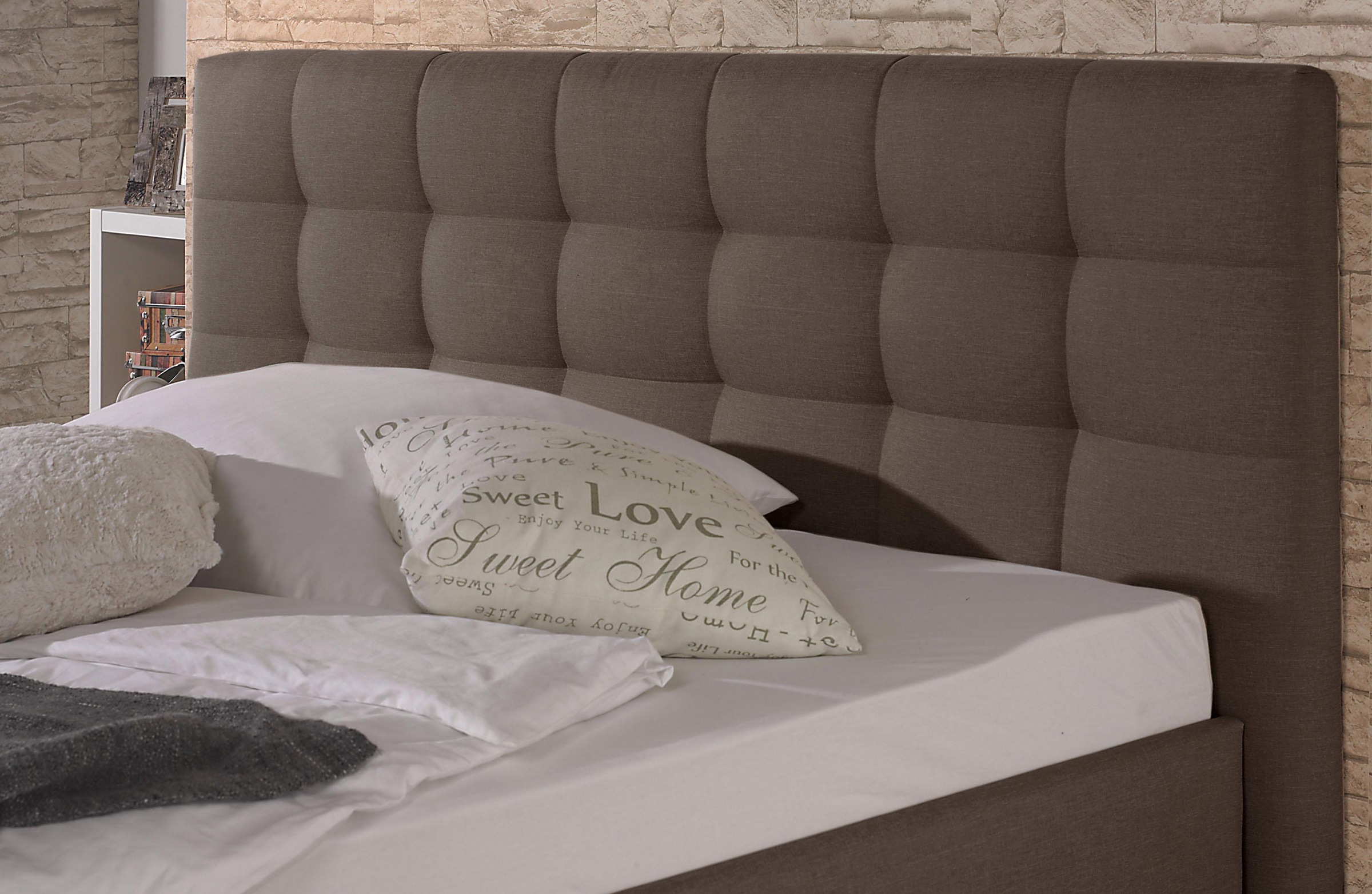 Maintal Madane Upholstered Bed Brown 194x207cm 9