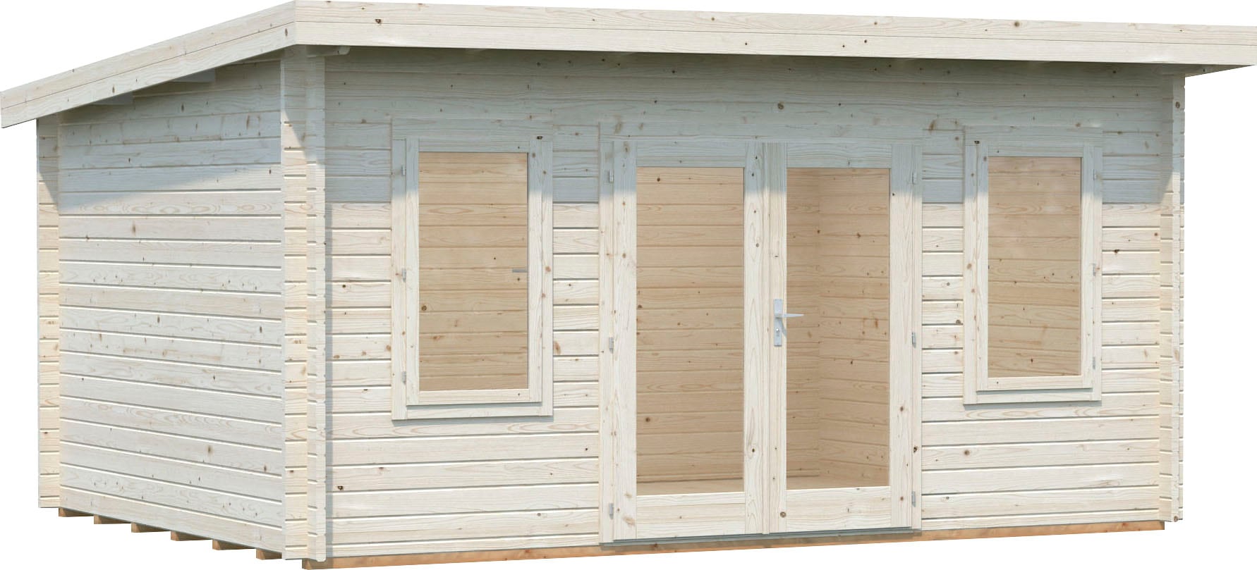 Gartenhaus PALMAKO, beige, Massivholz, Gartenhäuser, "Lisa", 14,2 m², mit Fußboden im Gartenhaus