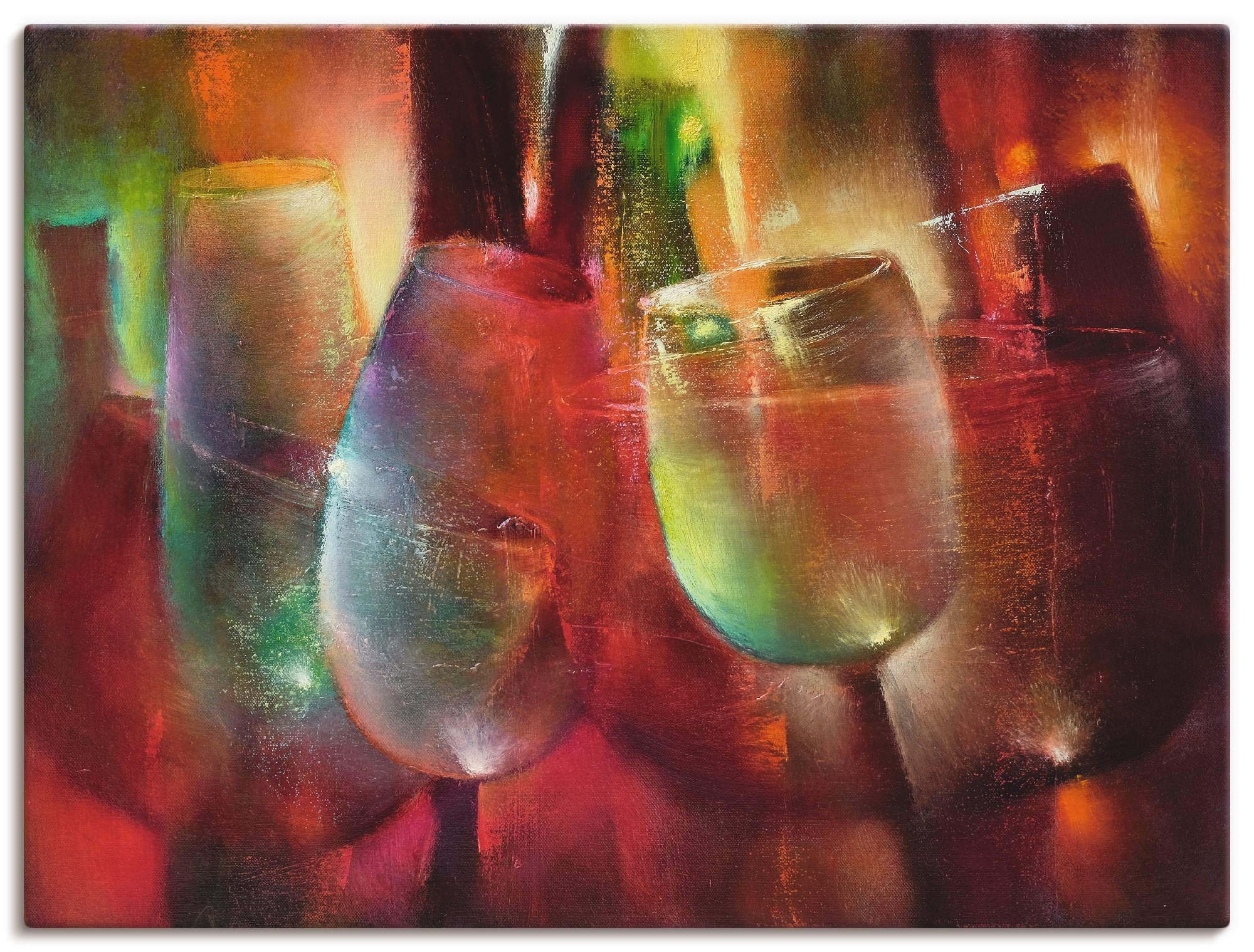 Artland Leinwandbild "Zu später Stunde II", Getränke, (1 St.), auf Keilrahmen gespannt