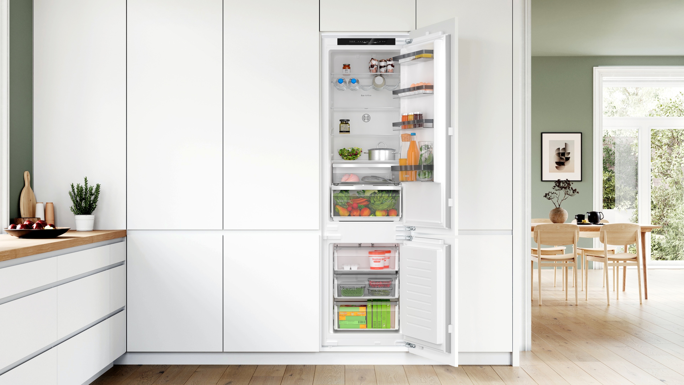 BOSCH Einbaukühlgefrierkombination Serie 4 "KIN96VFD0" 193,5 cm hoch 55,8 c günstig online kaufen