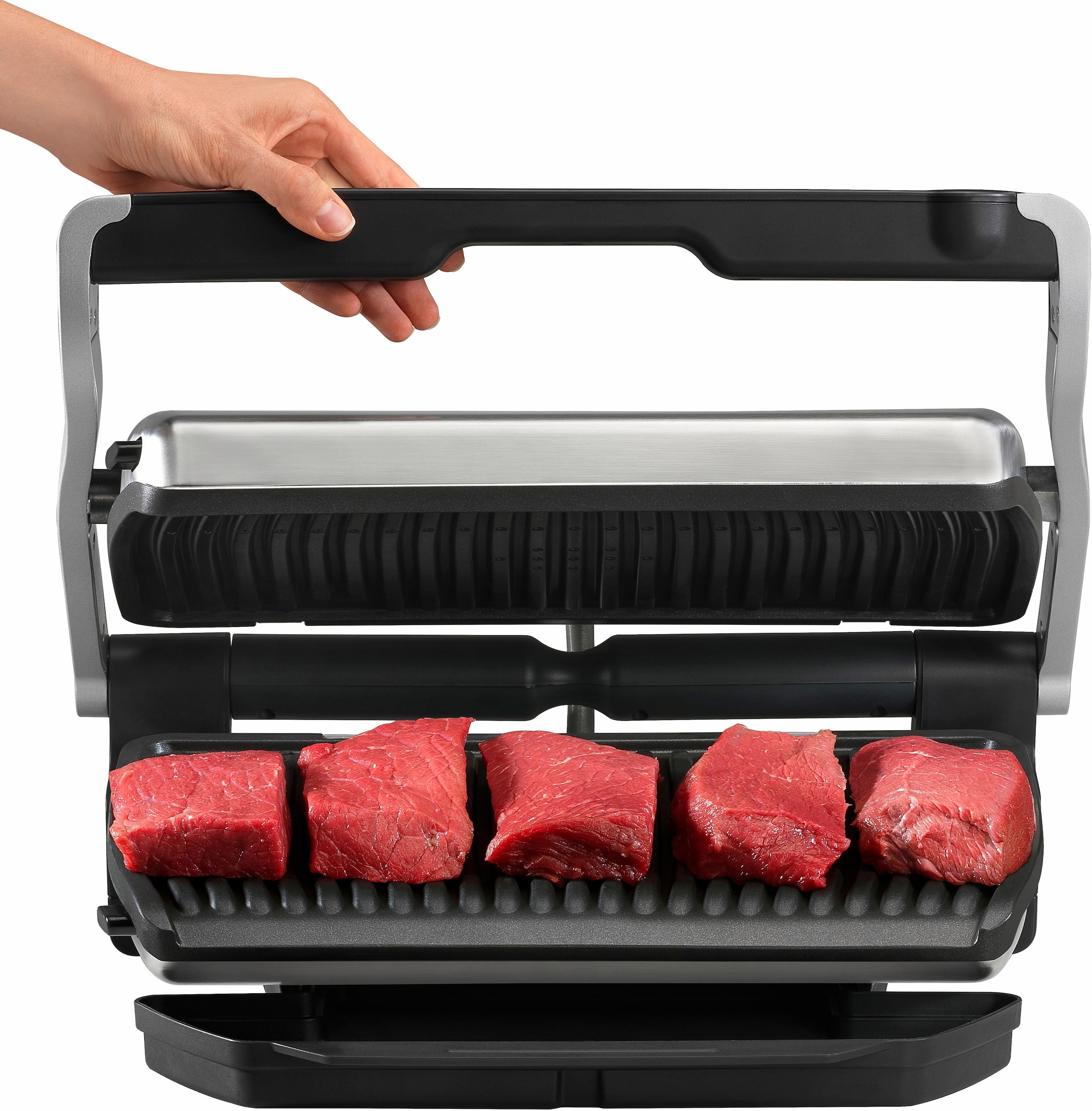 Tefal Kontaktgrill »GC722D OptiGrill+ XL«, 2180 W, XL-Grillfläche, automatische Anzeige des Garzustands