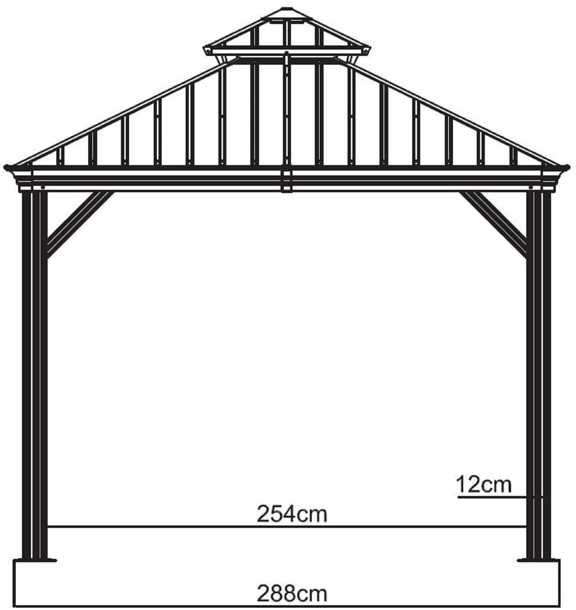 Sojag Pavillon »Messina«, (Set), BxT: 363x298 cm