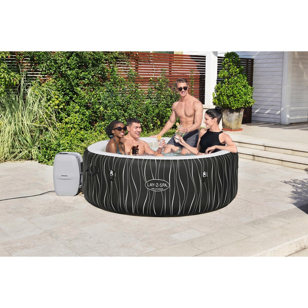 Bestway Whirlpool »LAY-Z-SPA® LED-Hollywood AirJet™«, ØxH: 196x66 cm, für bis zu 6 Personen