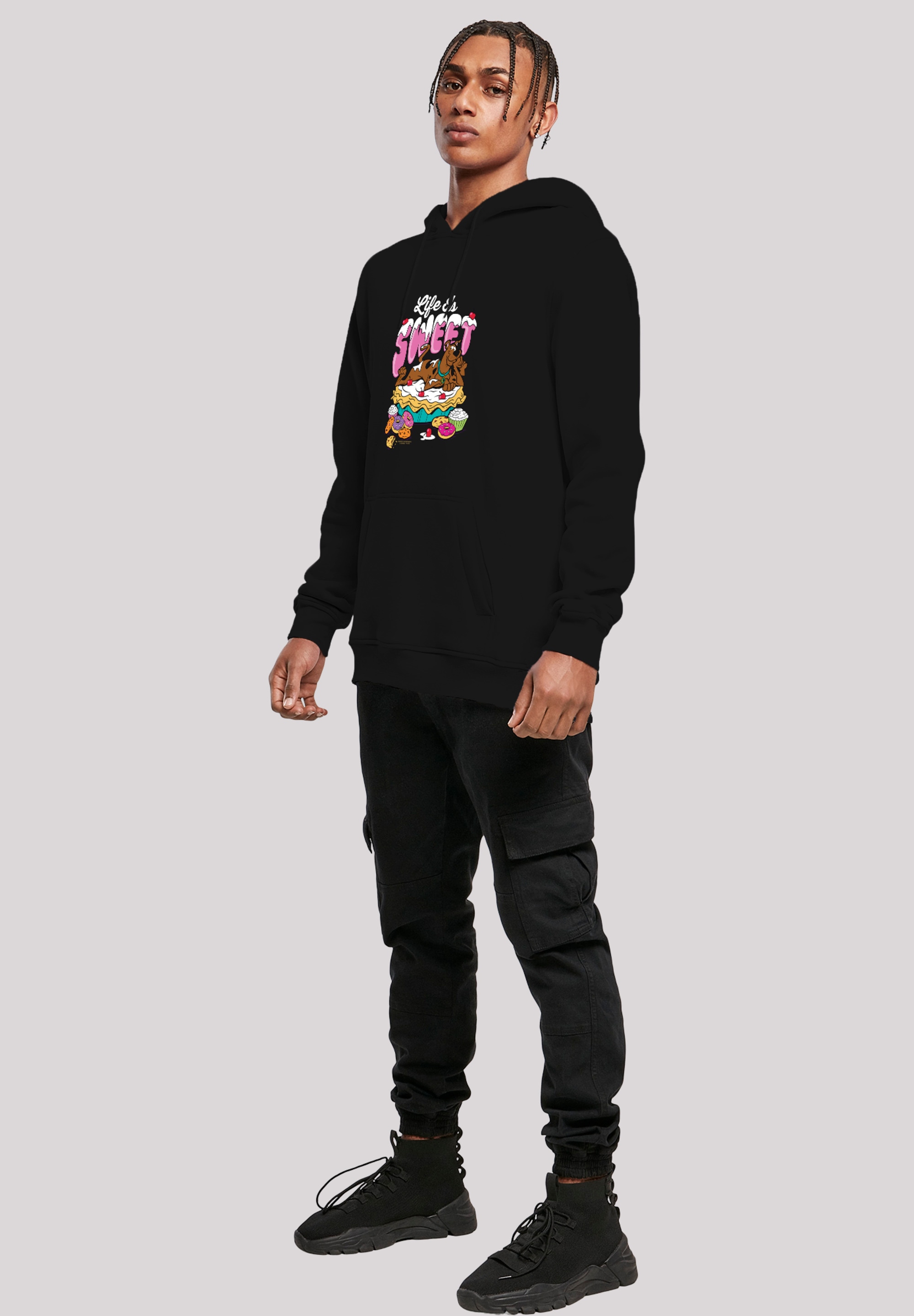 F4NT4STIC Sweatshirt »F4NT4STIC Herren Scooby Doo Life Is Sweet -BLK with Heavy Hoody«, (1 tlg.)