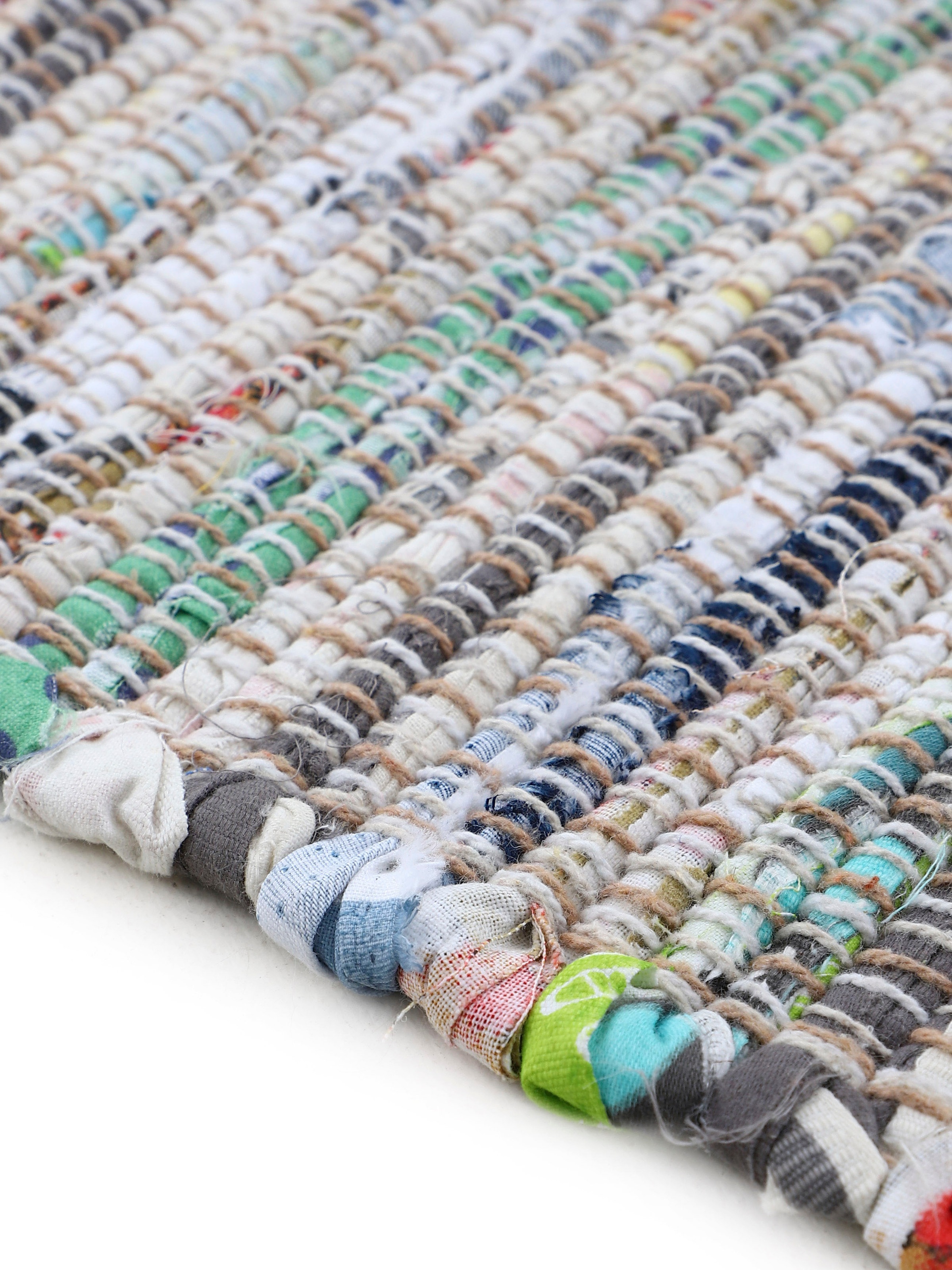 Teppich CARPETFINE "Kelim Chindi, Wendeteppich", beige, B:200cm H:6mm L:250cm, Baumwolle, Polyester, Teppiche, Teppich, handgewebt, Fleckerlteppich mit Fransen, auch vielen in Läufergrößen 3