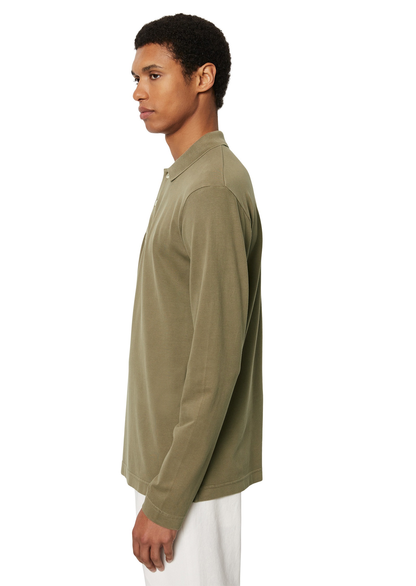 Marc O'Polo Langarm-Poloshirt »aus Bio-Baumwolle mit Elasthan«