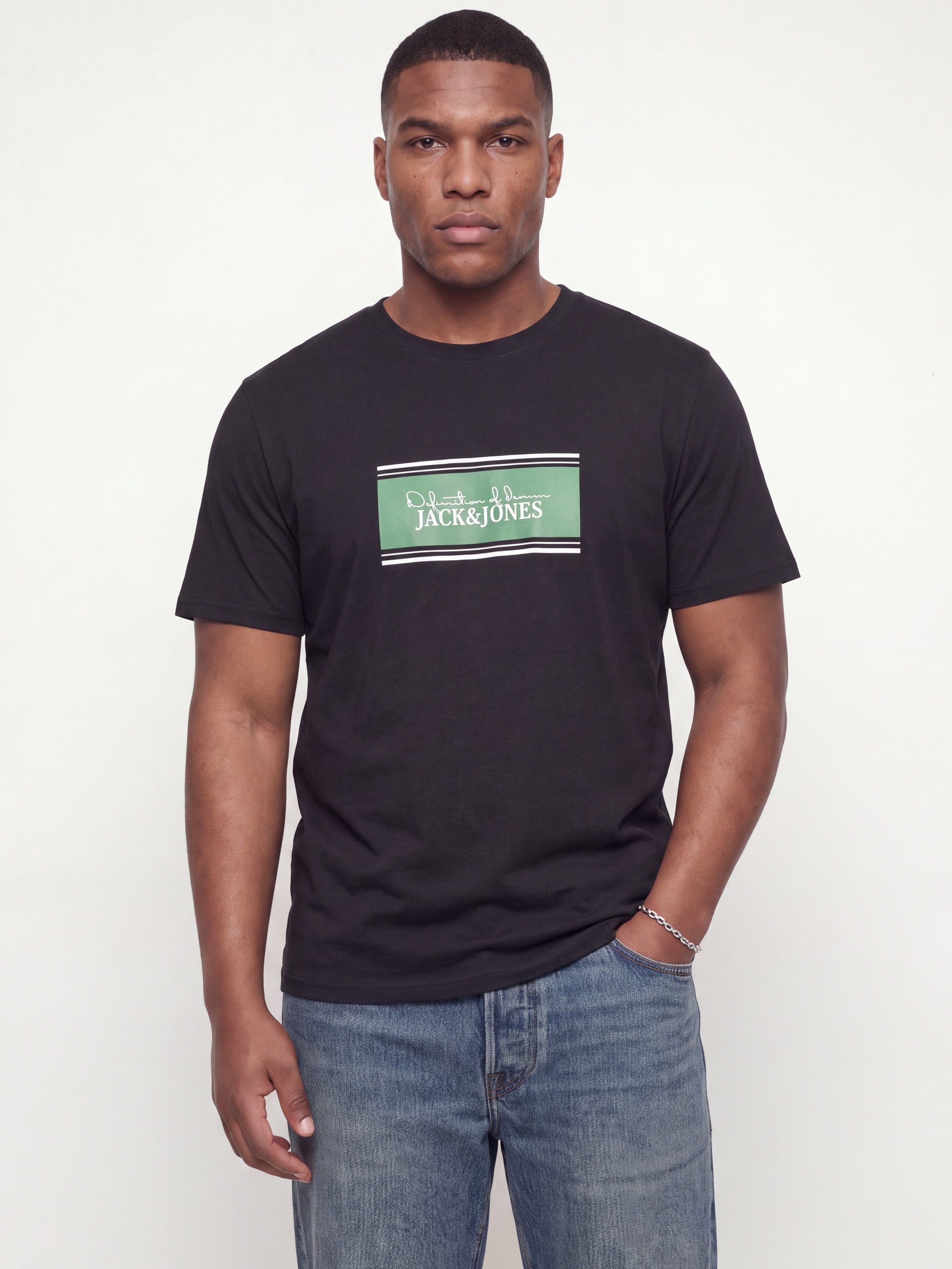 Jack & Jones PlusSize Rundhalsshirt "JJBUSTER TEE SS CREW NECK BTS SN PLS" Baumwolle, regular fit
