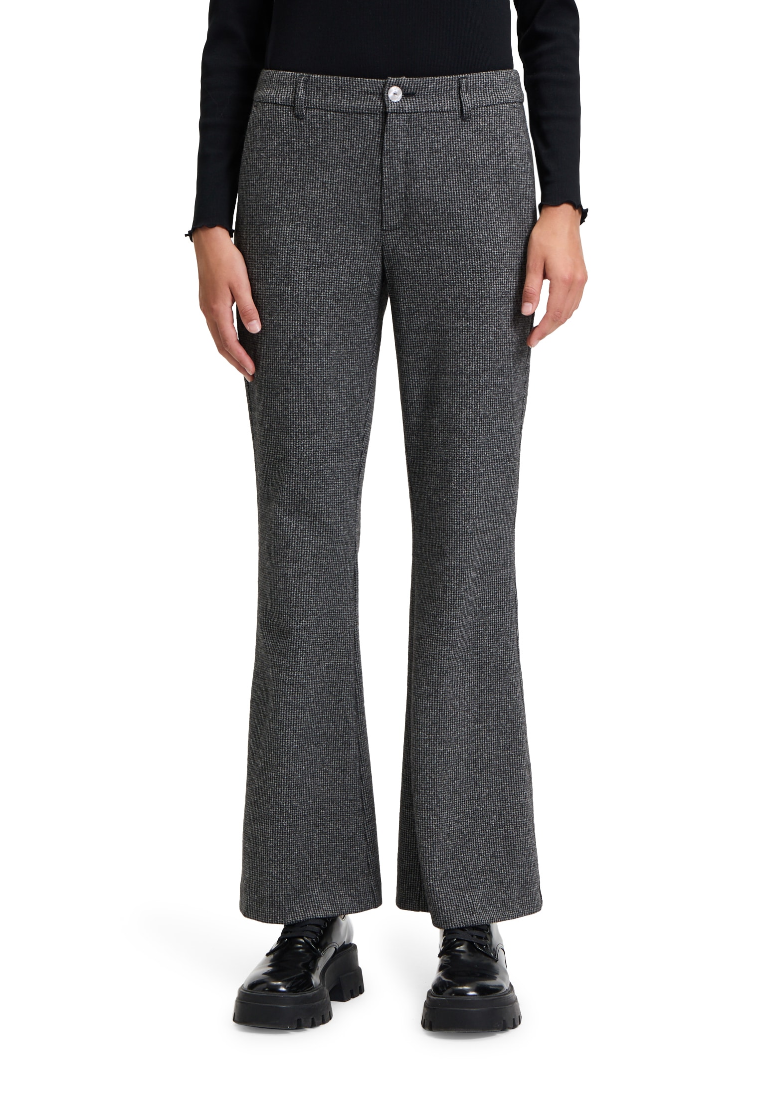 Cartoon Stoffhose "Cartoon Damen Stoffhose mit Bügelfalte", Bügelfalte günstig online kaufen