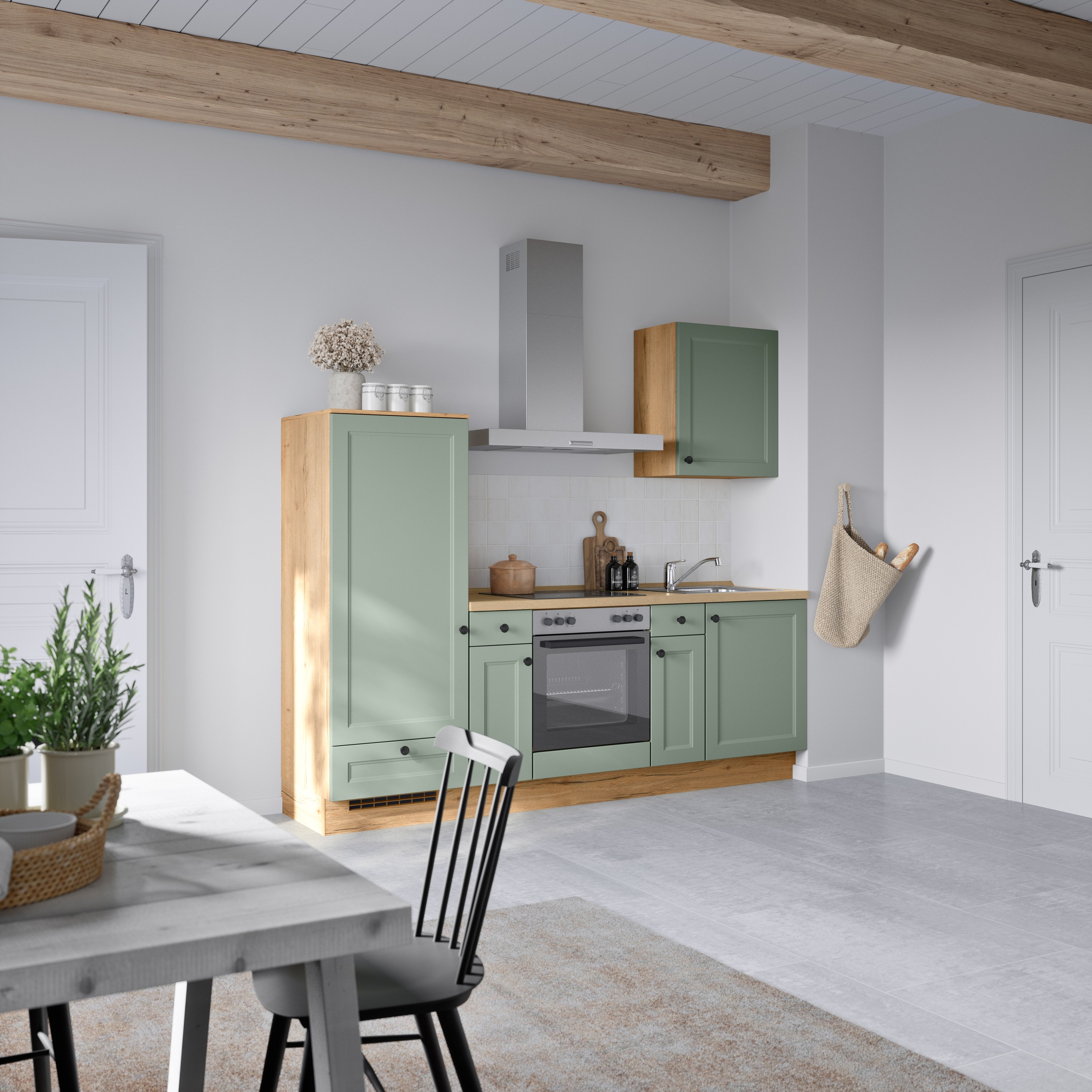 nobilia® Küchenzeile »"Cascada I"«, vormontiert, Ausrichtung wählbar, Breite 240 cm, wahlw. mit E-Geräten