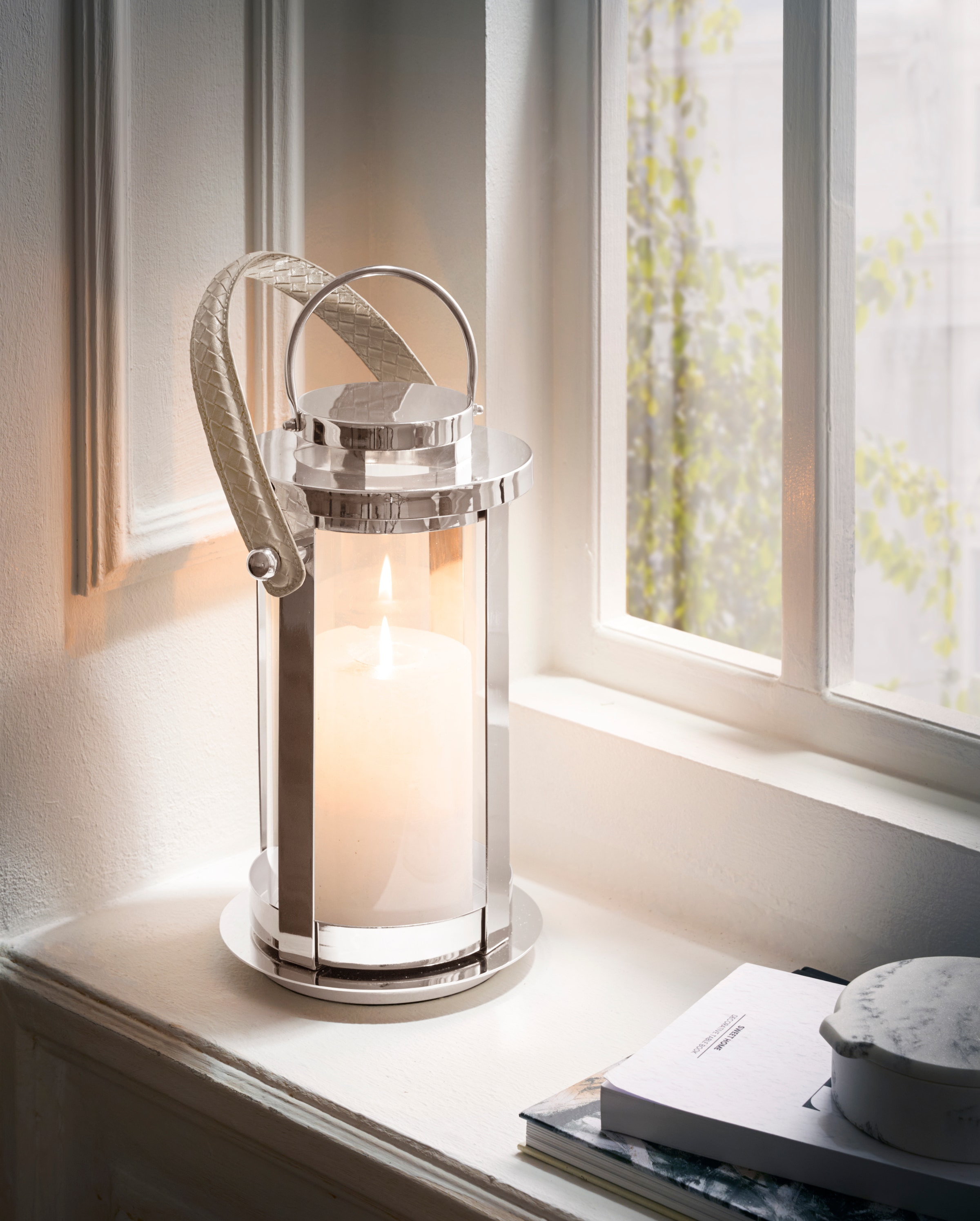 Kerzenlaterne Metall Kretschmer aus Guido mit »Sandfort«, kaufen und | Home&Living Glas, Henkel BAUR Maria