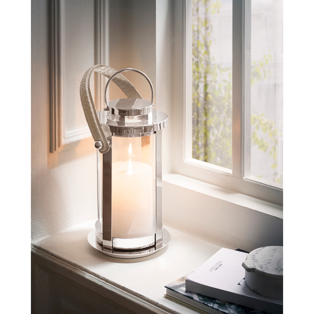 Guido Maria Kretschmer Home&Living Kerzenlaterne »Sandfort«, aus Metall und Glas, mit Henkel