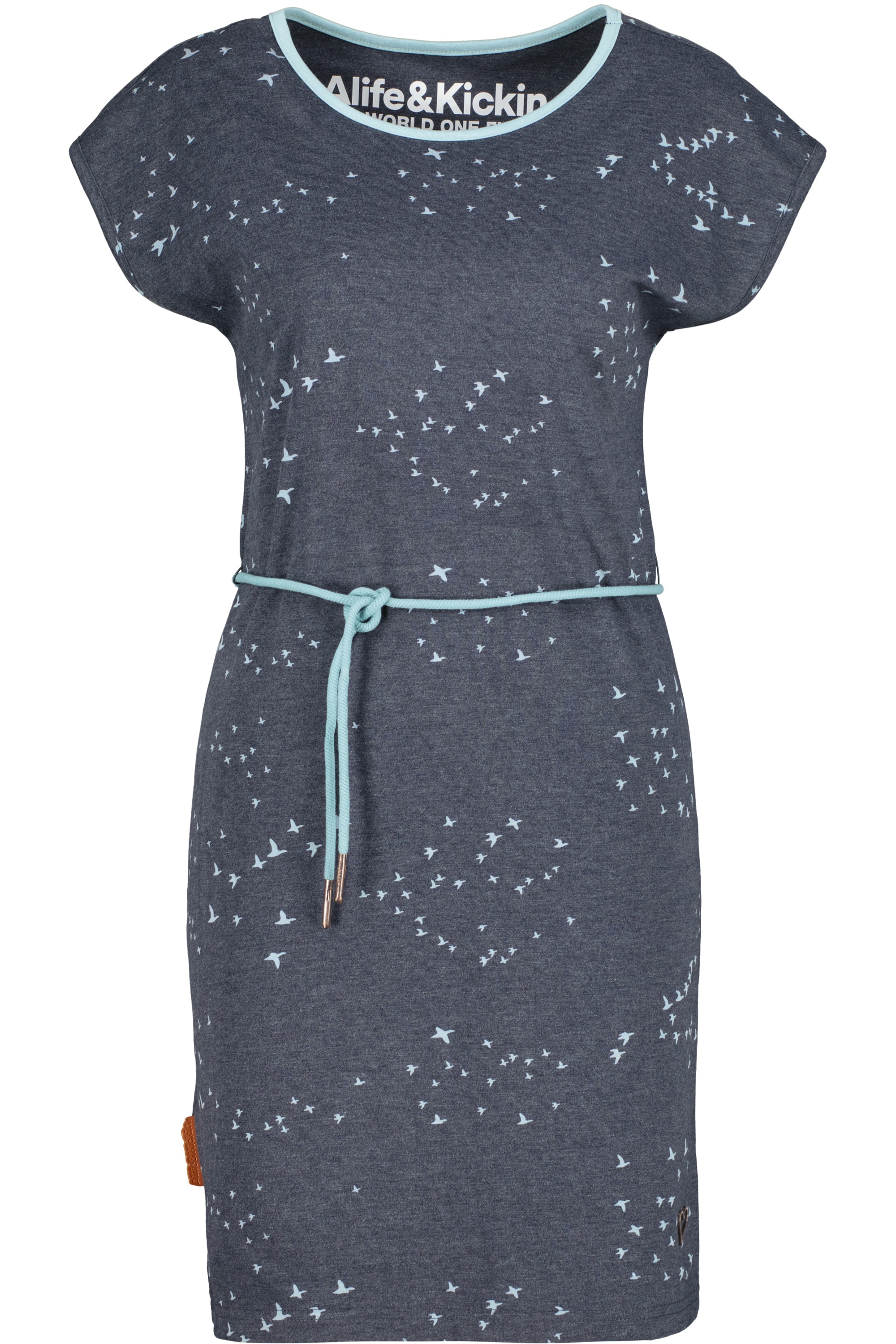 ALIFE & KICKIN Damen Blusenkleid, grau, Gr. XS, 65% Baumwolle, 35% Polyester, Kleider