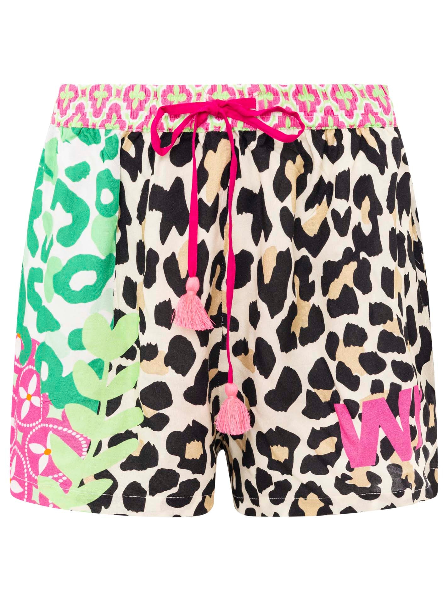 Zwillingsherz Shirtbluse »"Wild Jungle"«, Set mit Bluse und Shorts mit Tasseln aus Viskose