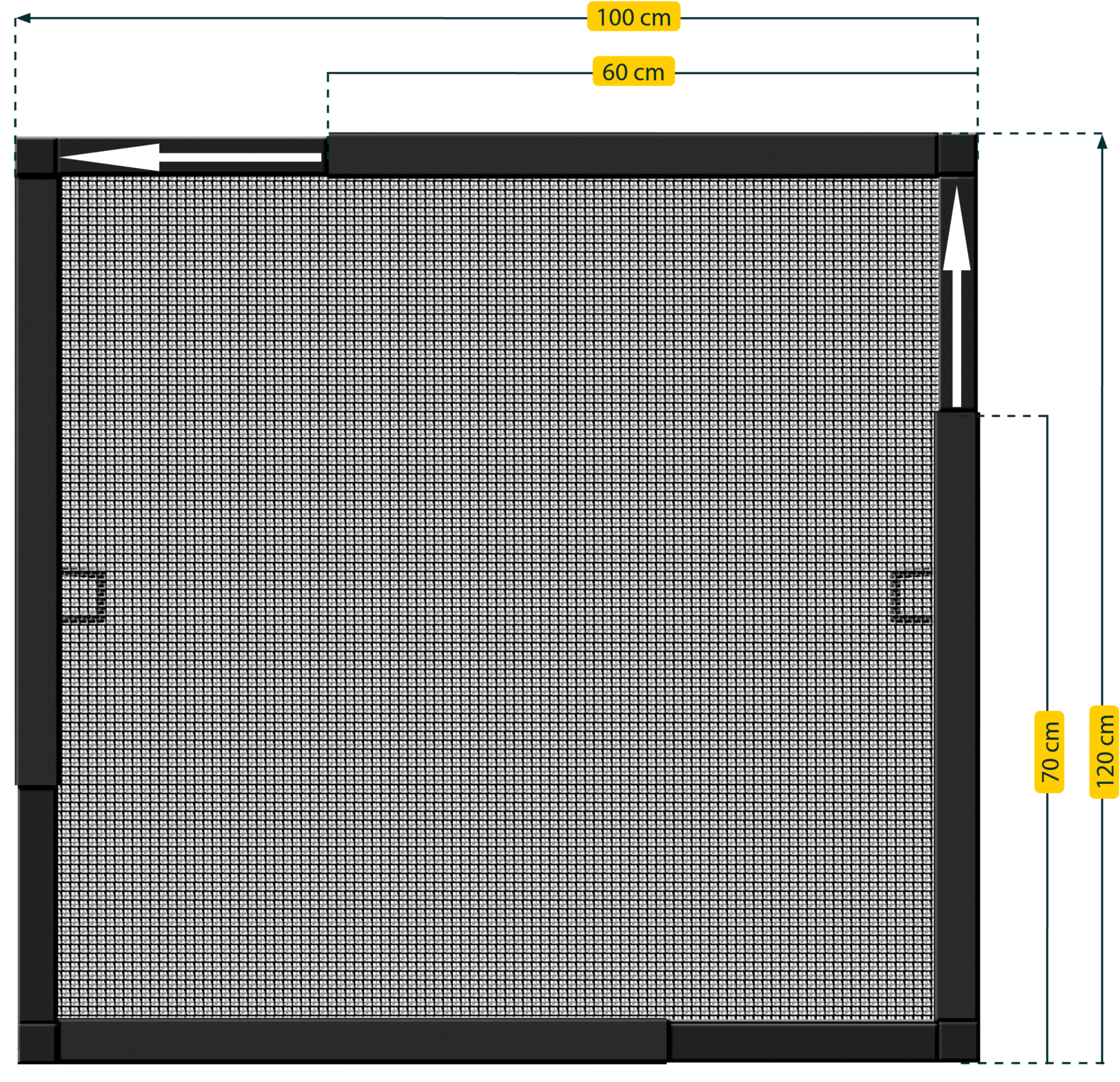 SCHELLENBERG Insektenschutz-Fensterrahmen »Telescope, ausziehbarer Insektenschutz-Rahmen«, für Fenster bis max. 100 x 120 cm und 140 x 150 cm, anthrazit und weiß