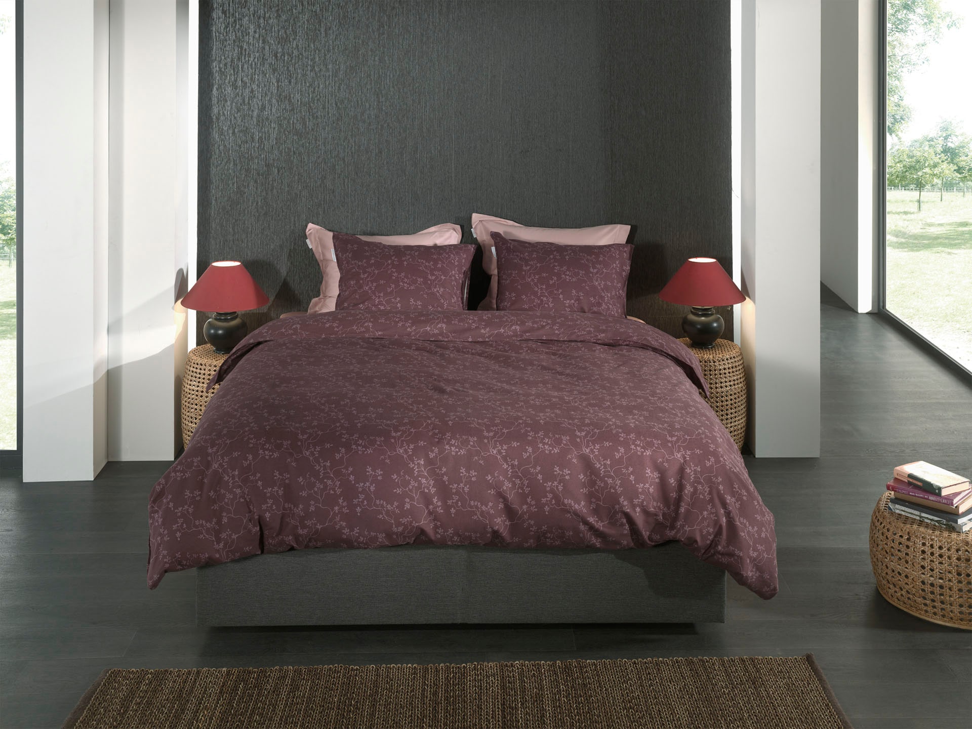 Heckett & Lane Bettwäsche "Alloro" 2 Stk. tlg. Blumen Muster, 100% Baumwoll günstig online kaufen