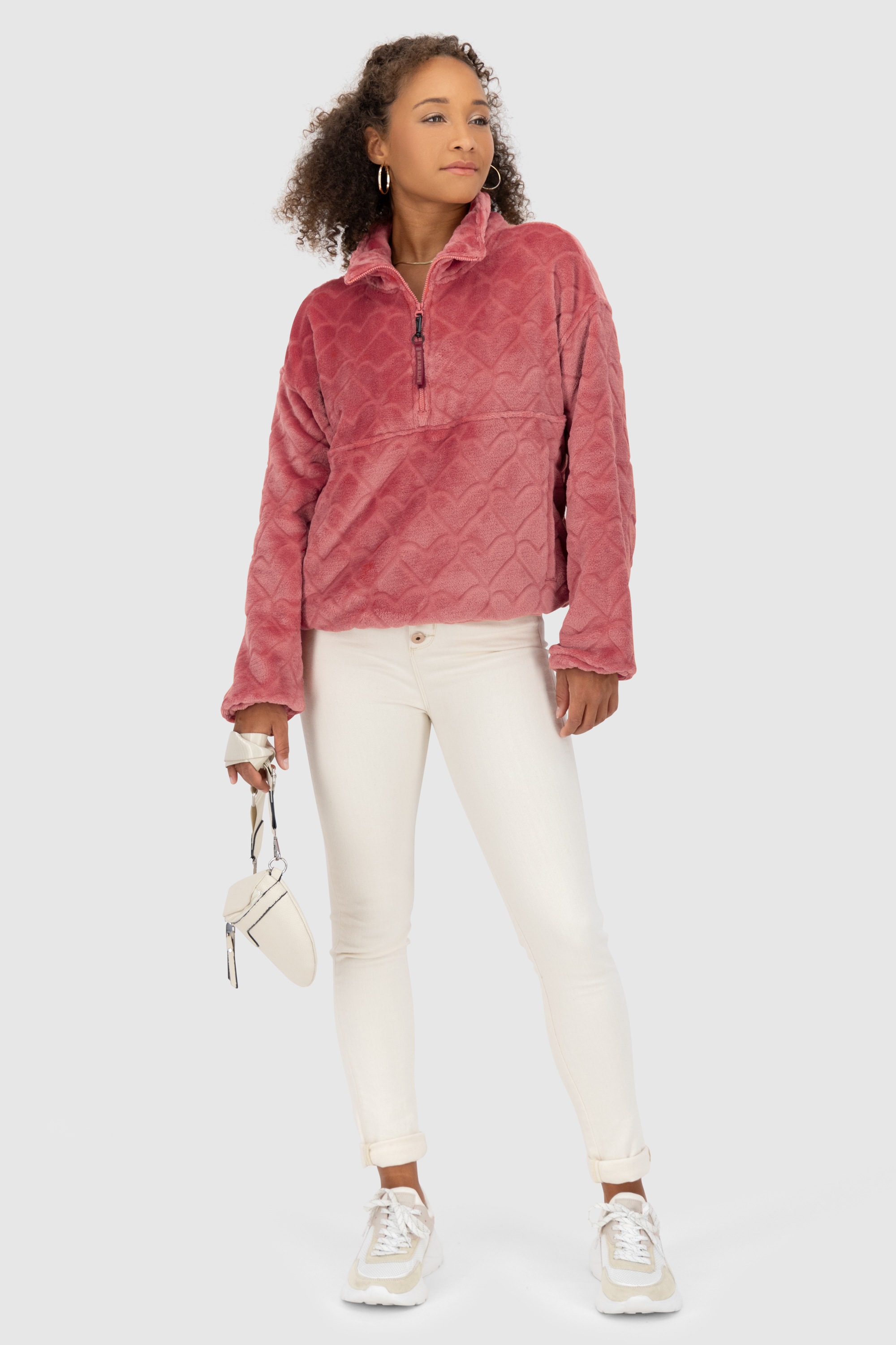 Alife & Kickin Sweatshirt »Damen LilianAK G«, Kuschliger Teddy Pullover mit zwei seitlichen Eingriffstaschen