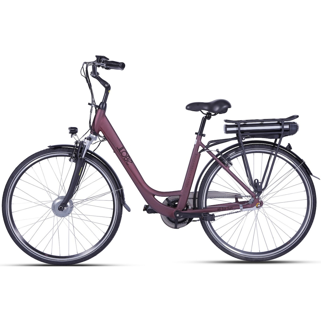 LLobe E-Bike »Metropolitan JOY rot 8 Ah«, 3 Gang, Frontmotor 250 W