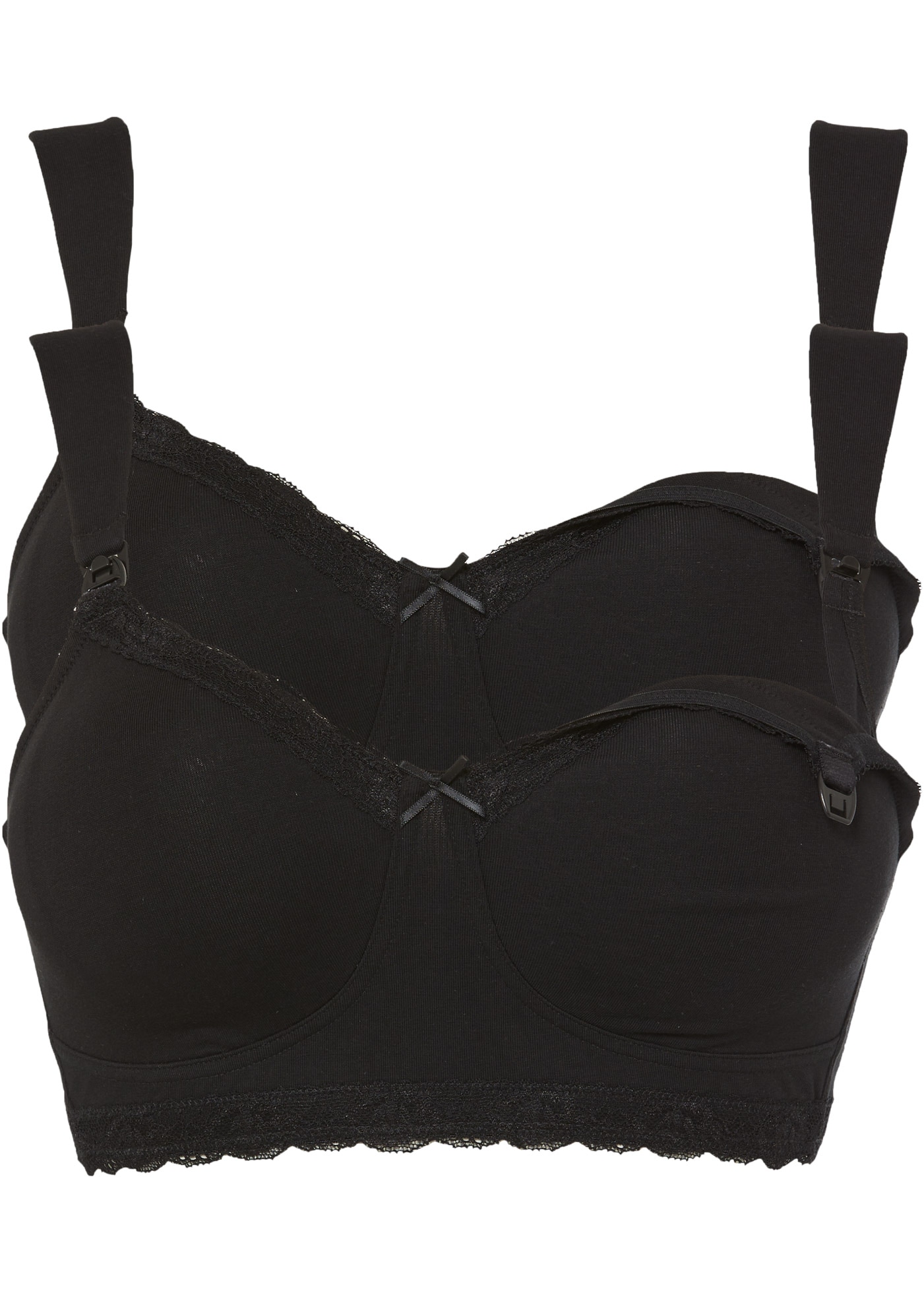 bonprix Still-BH Packung, 2 mit dekorativer Spitze und breiten Trägern