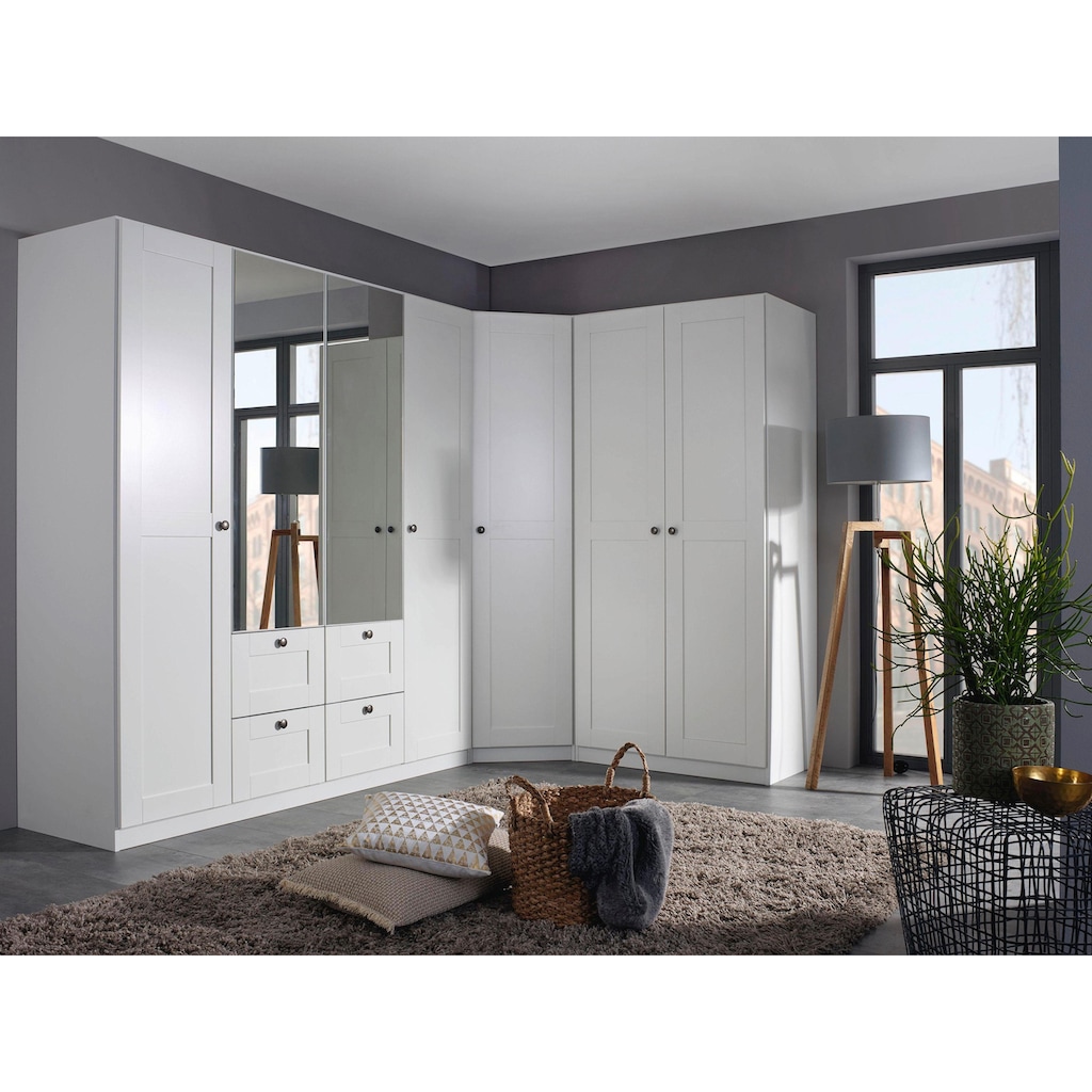 rauch Schrank-Set »Skagen«, (3 St.), Eckschrank, 2- und 4-trg. Schrank mit Schubkästen und Spiegel