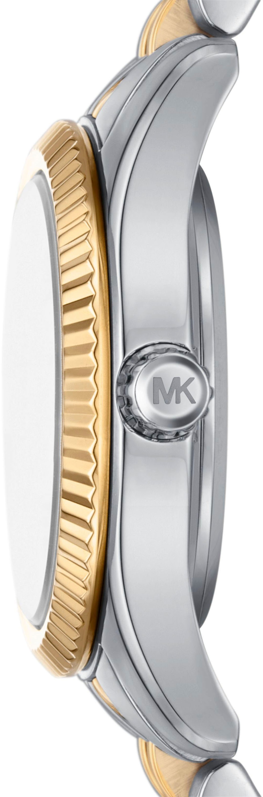 MICHAEL KORS Quarzuhr »PETITE LEXINGTON«, Armbanduhr, Damenuhr, Edelstahlarmband, analog, Glassteine