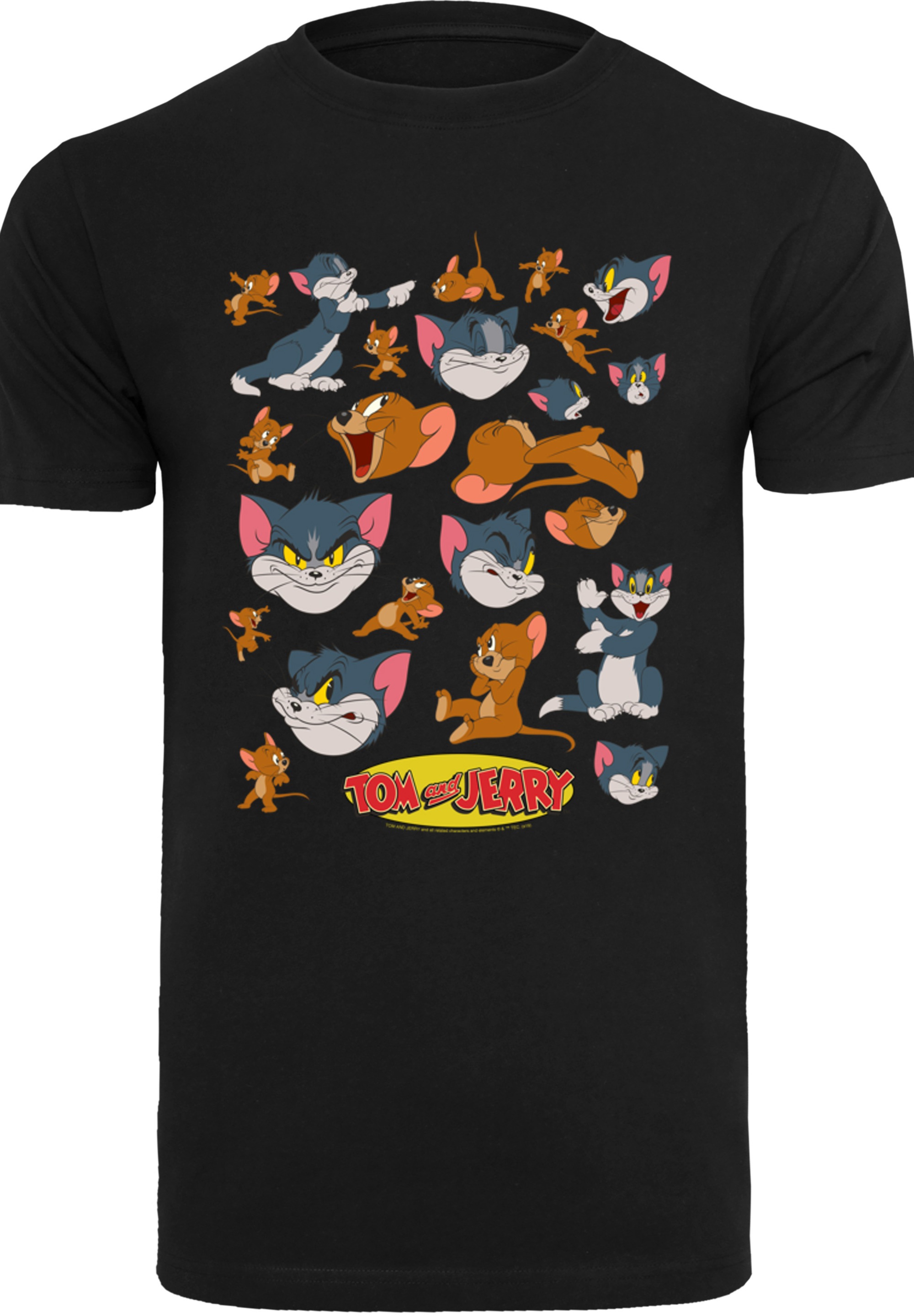 F4NT4STIC T-Shirt »Tom und Jerry Many Faces« Herren,Premium Merch,Regular-Fit,Basic,Bedruckt