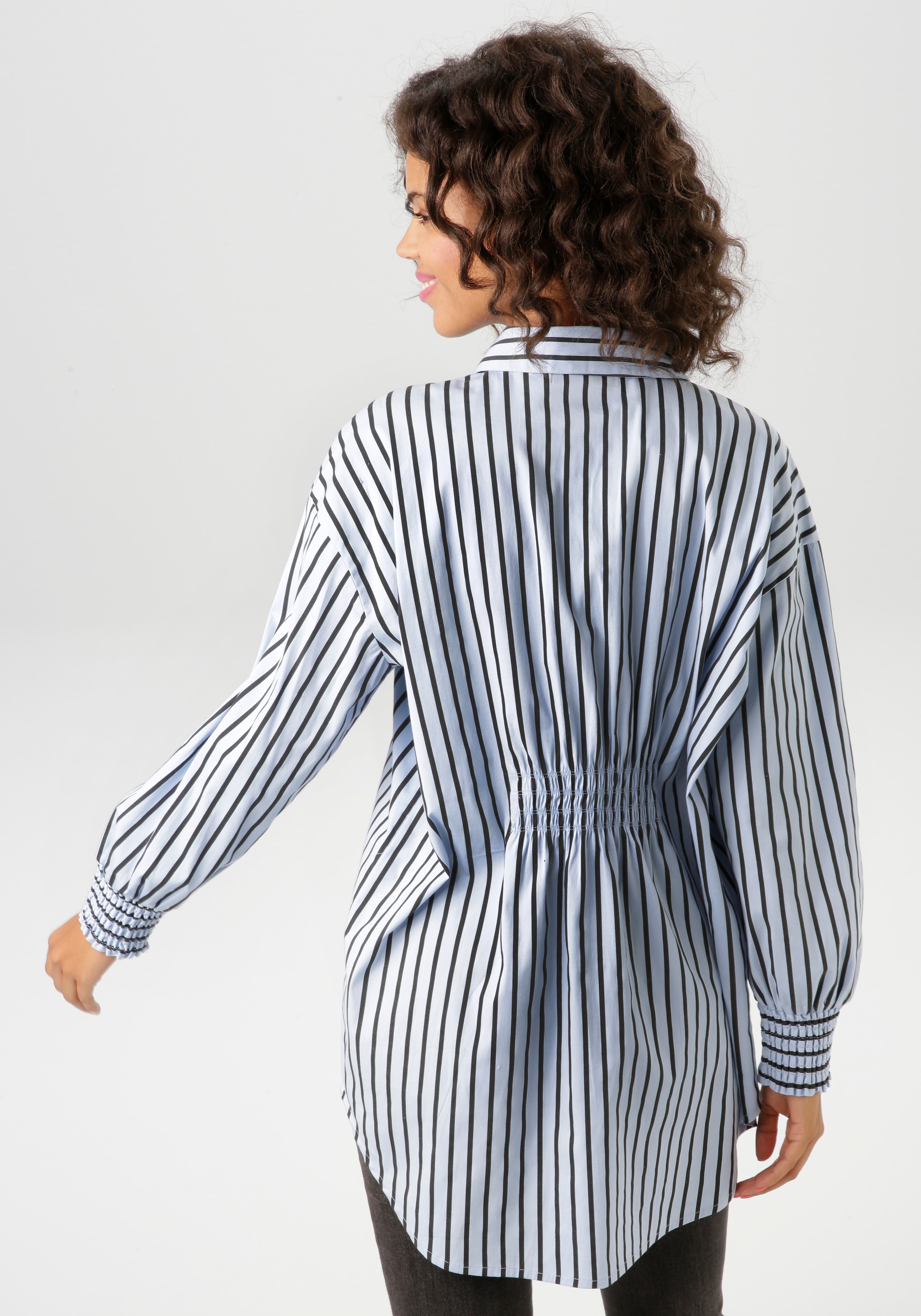 Aniston CASUAL Hemdbluse, im extravagantem Streifen-Dessin