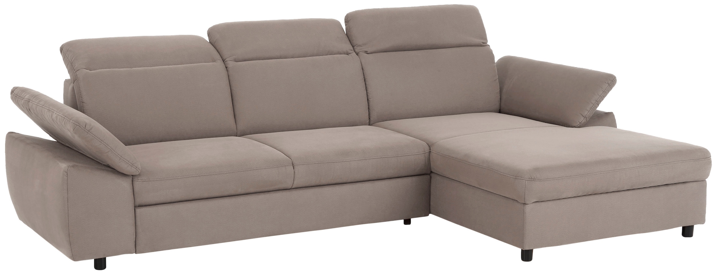 Home affaire Ecksofa »Mauritius L-Form«, mit Kopfteil- und Armlehnverstellung, mit Bettfunktion und Bettkasten