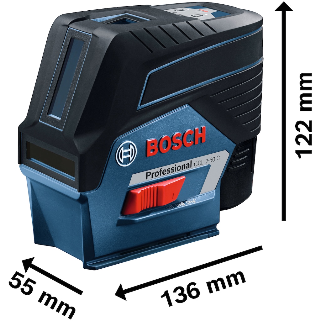 Bosch Professional Punkt- und Linienlaser »GCL 2-50 C Professional Baustativ-Set«, (Set)