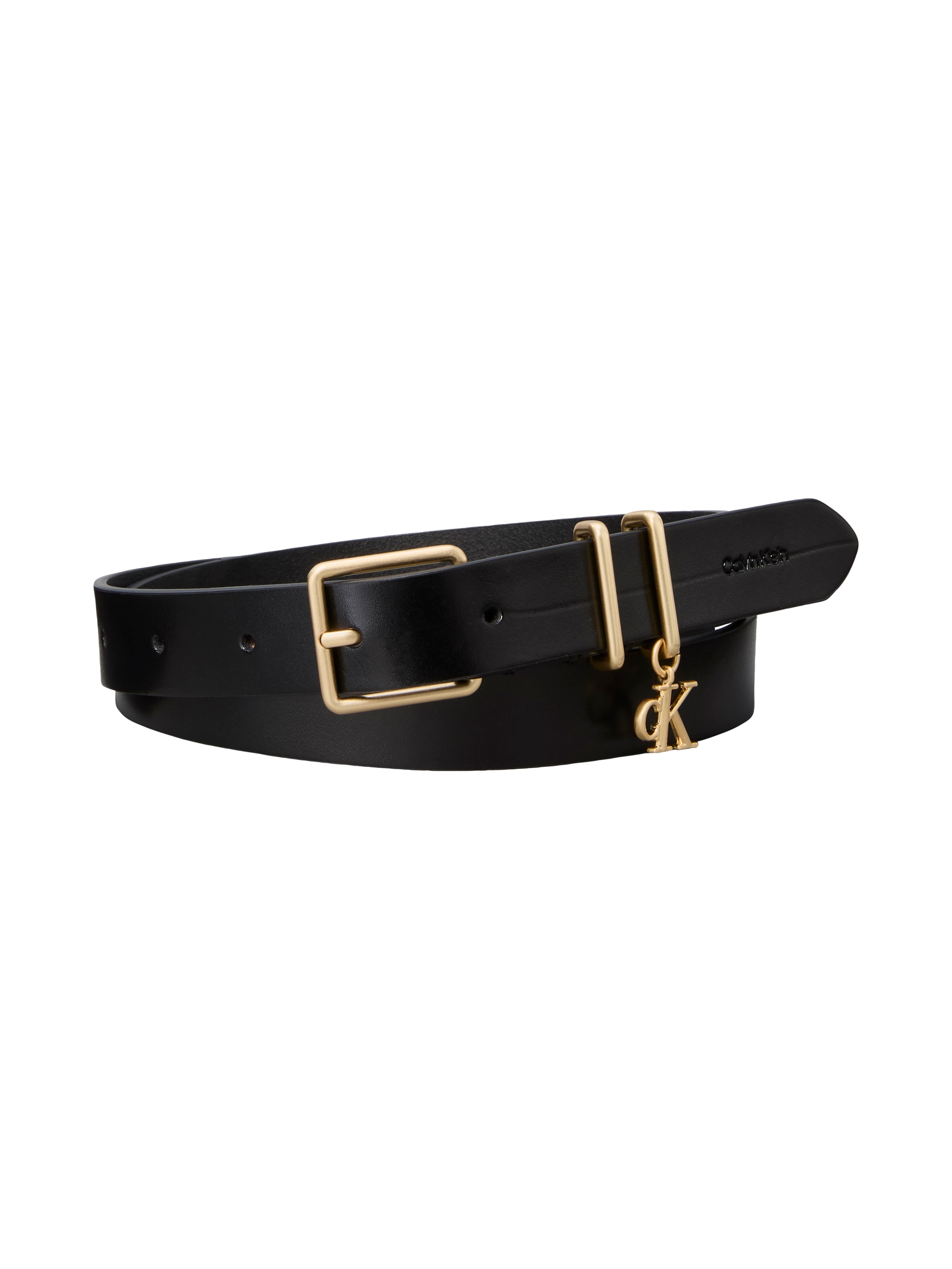 Calvin Klein Ledergürtel "MONOGRAM CHARM KEEPER BELT 25MM" Regular fit mit Anhänger