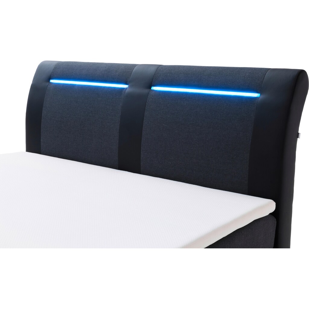 meise.möbel Boxspringbett, mit LED Beleuchtung und Topper