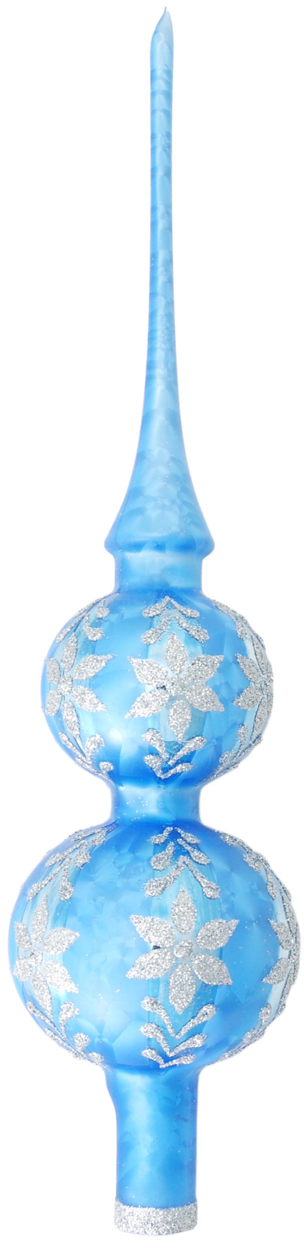 Krebs Glas Lauscha Christbaumspitze "KGL03386, Weihnachtsdeko, Christbaumschmuck", (1 tlg.), aus Glas, mit Dekor