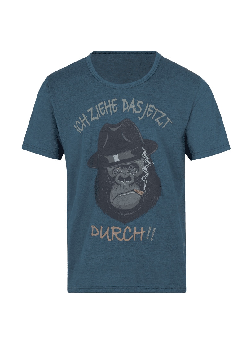 Trigema T-Shirt »TRIGEMA T-Shirt mit Motiv und Spruch«