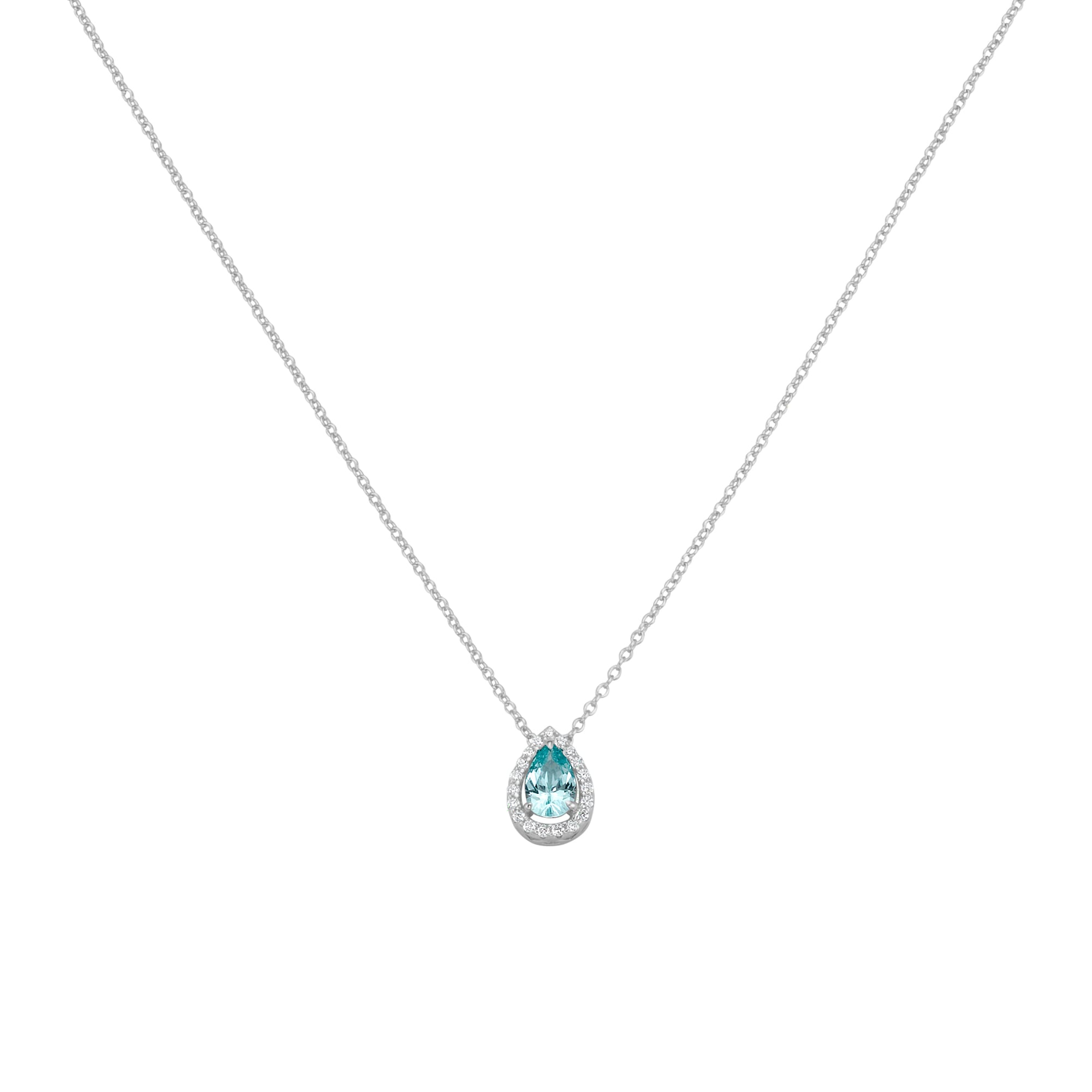 GIORGIO MARTELLO MILANO Kette mit Anhänger »synth. Saphir, Zirkonia weiß, Silber 925«