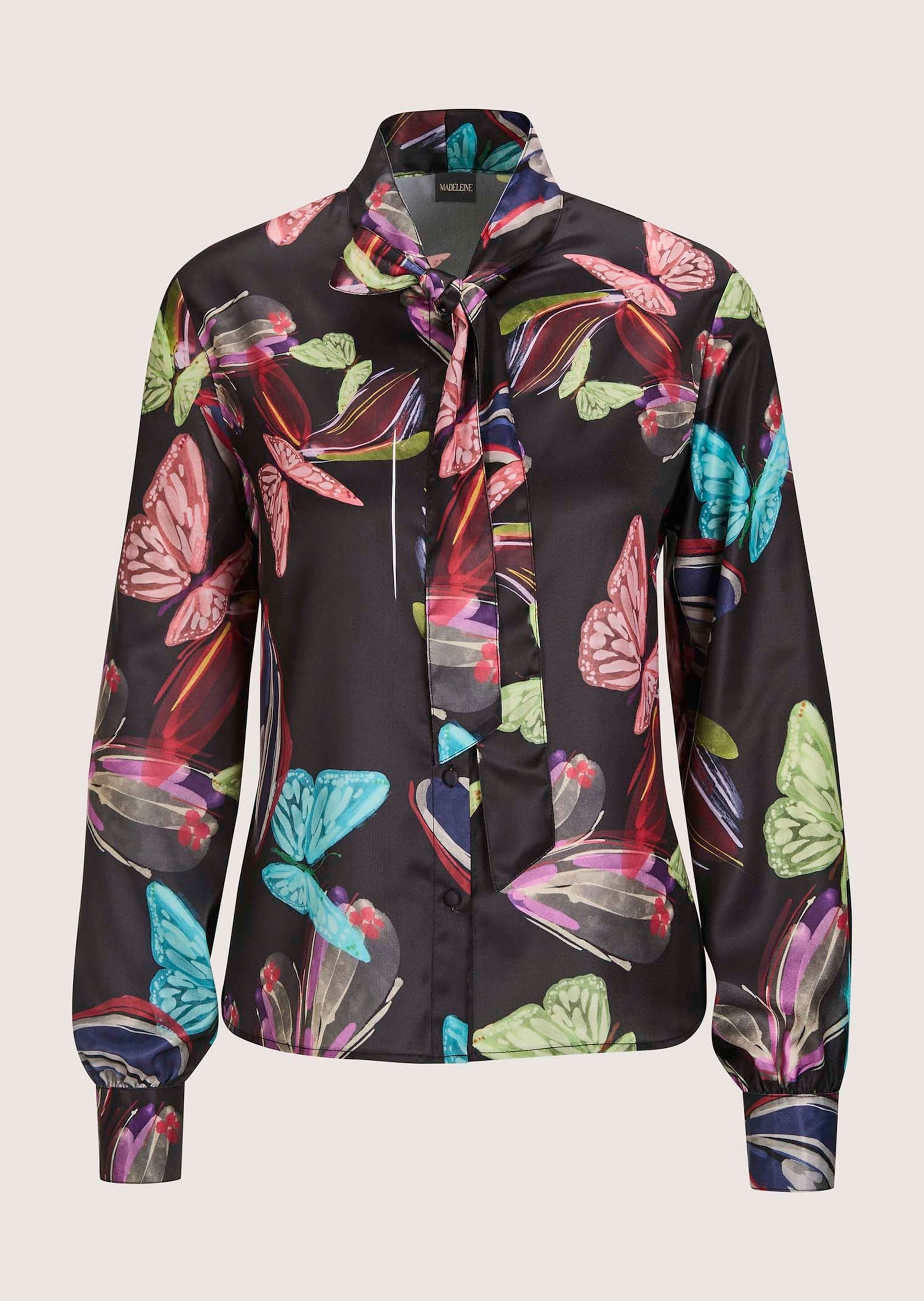 MADELEINE Langarmbluse "Hemdbluse Farbenfrohe Dschungel-Print Bluse" günstig online kaufen