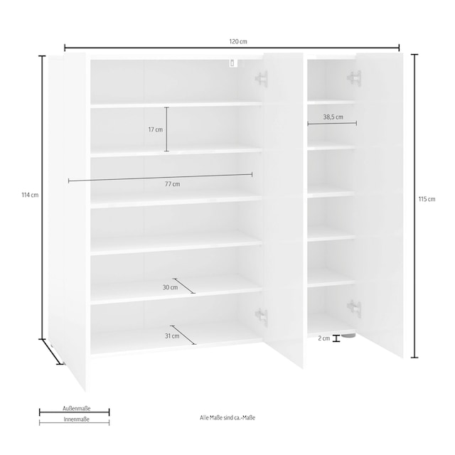 INOSIGN Schuhschrank »Mister«, Breite 120 cm | BAUR