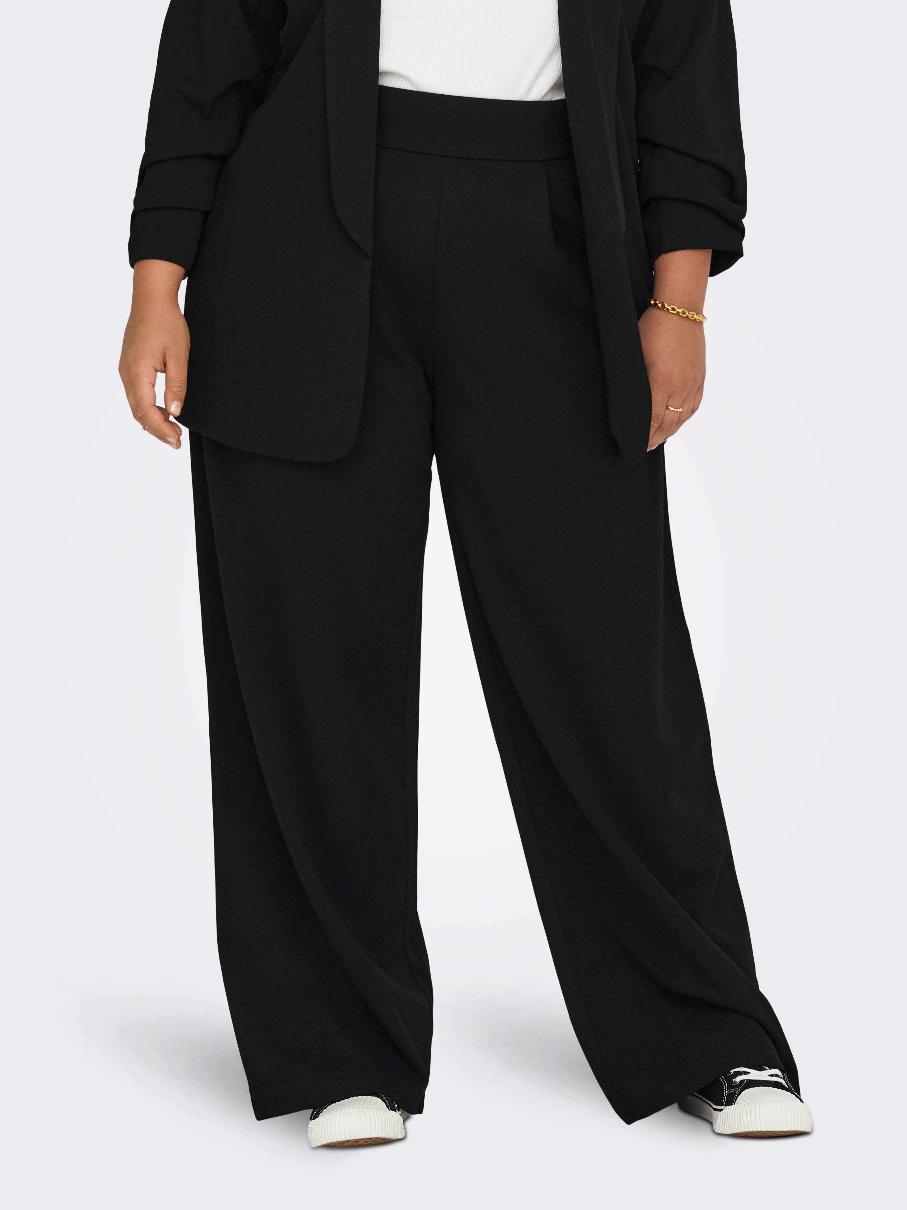ONLY CARMAKOMA Schlupfhose "CARSTILLA ONE PANT JRS NOOS" Materialmix, regular fit