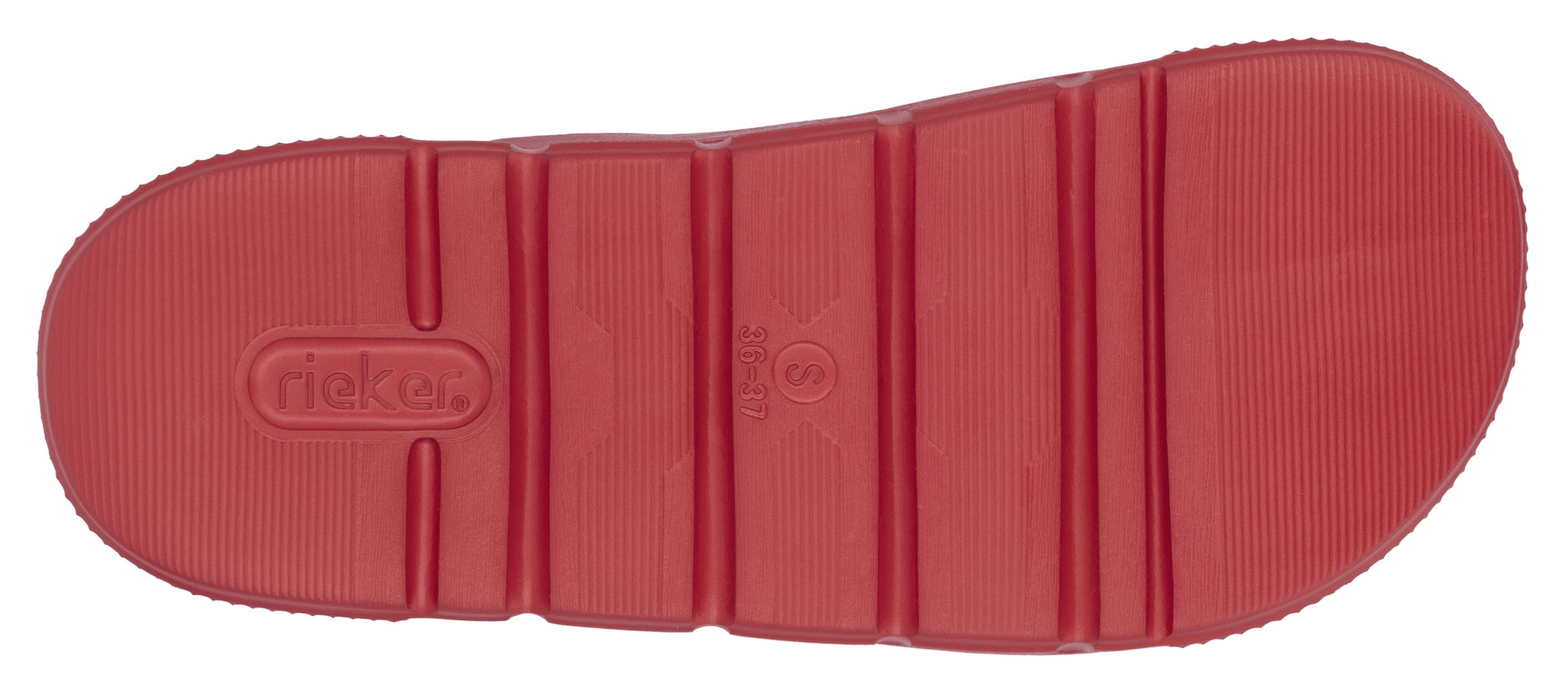 Thumbnail - Rieker Pantolette, Plateau, Sommerschuh, Schlappen in Weite G (=weit)